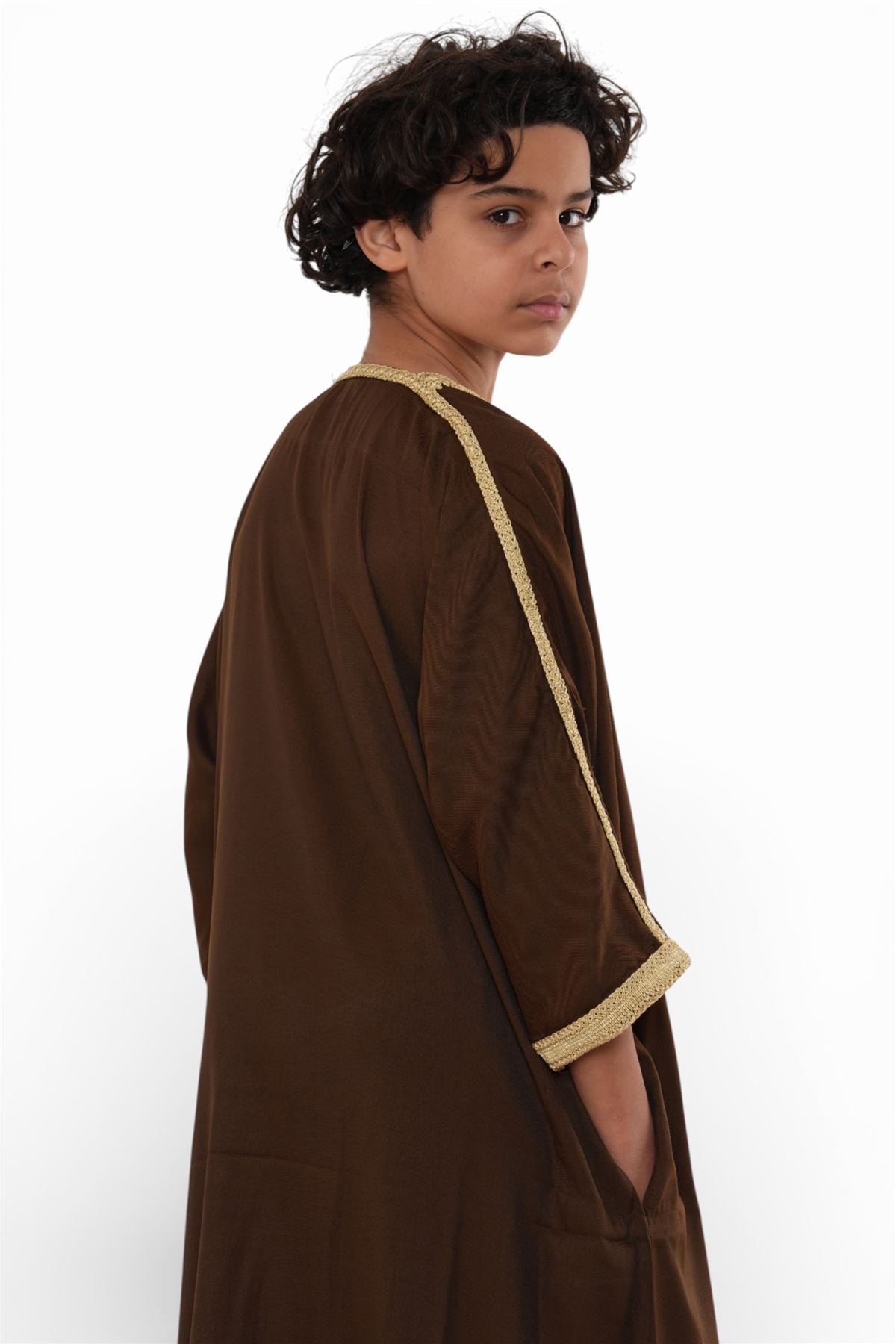Kids Boys Ramadan Moroccan Thobe Robe Djellaba Gandoura Eid Jubba- K-HM67
