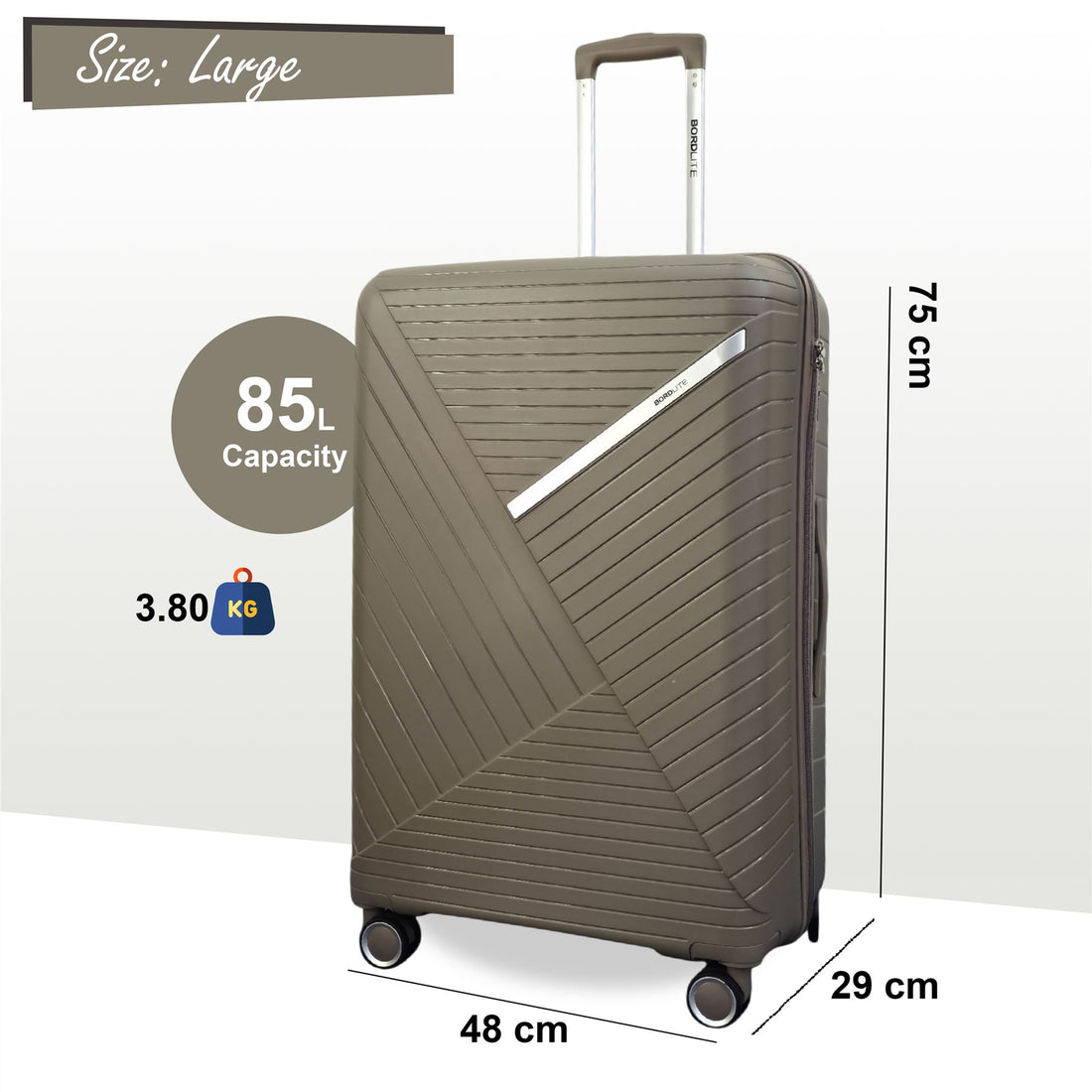 Chita Large Hard Shell Suitcase in Flesh