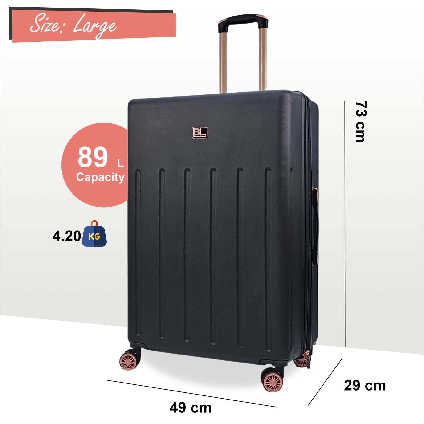 Columbia Large Soft Shell Suitcase in Black