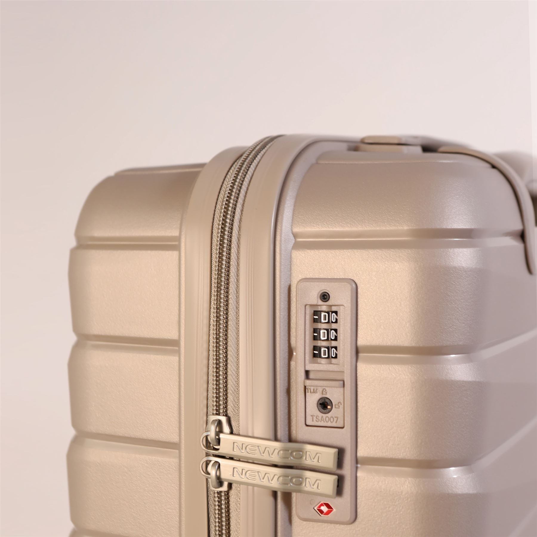 Forster Set of 3 Hard Shell TSA Suitcase in Champagne Beige