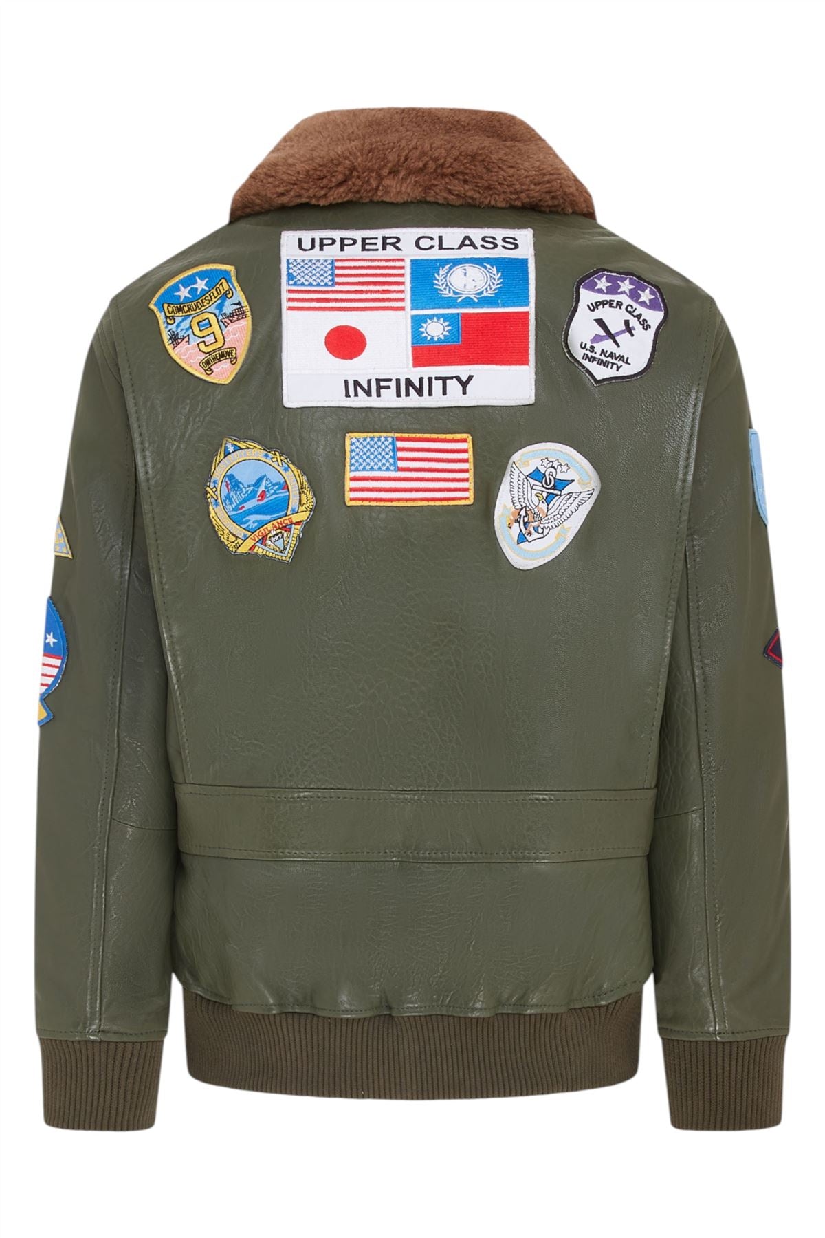 Mens A2 Top Gun Leather Bomber Jacket-Camborne