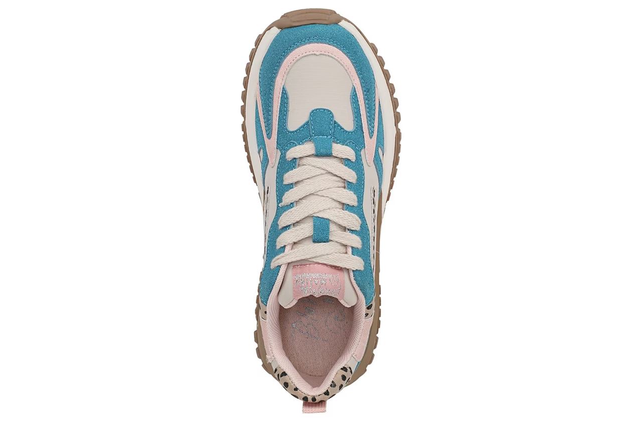 Blowfish Malibu Womens Pink Blue Retro Lace-Up Sneakers -Leo
