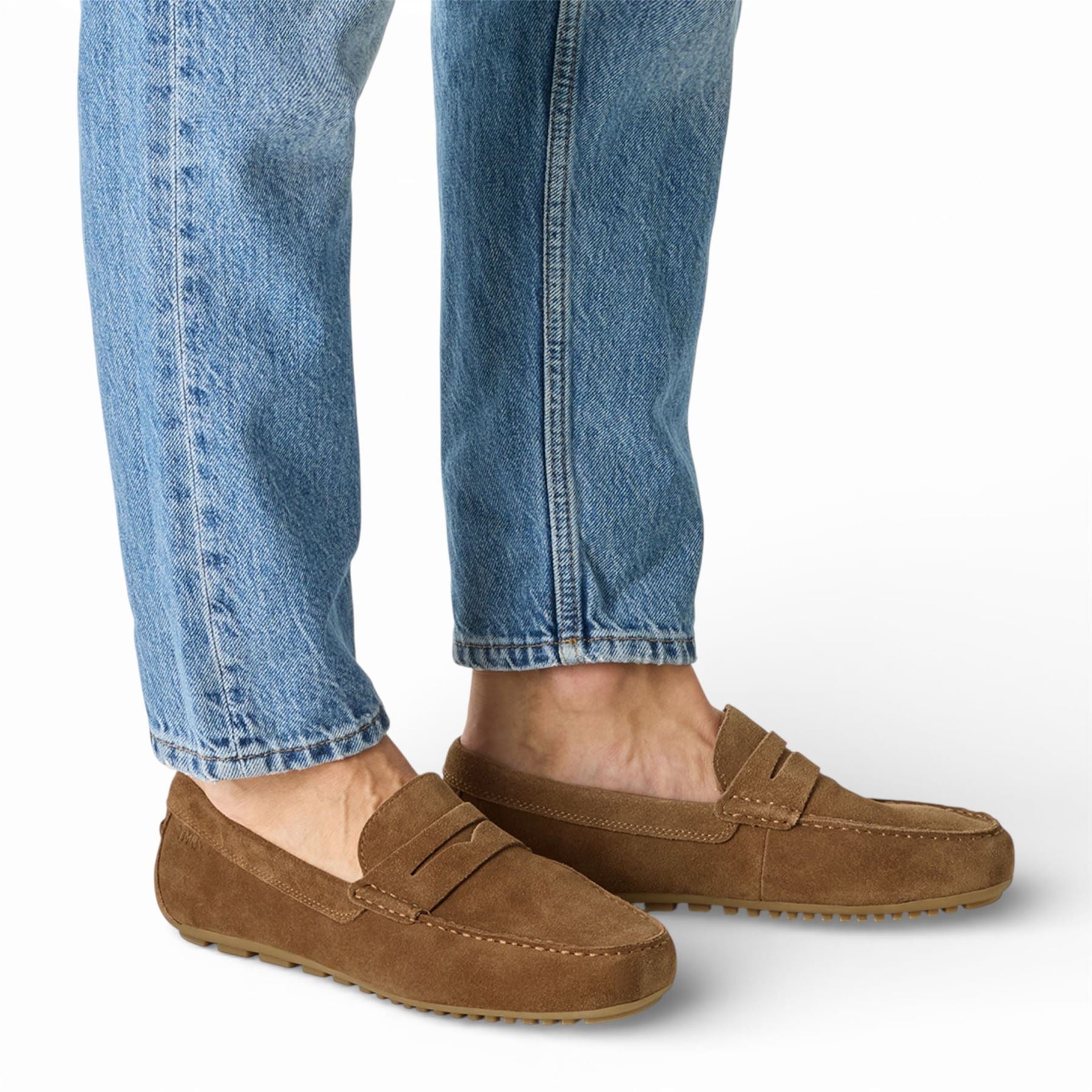 Tamaris Mens Brown Suede Moccasin Loafers Casual Shoes