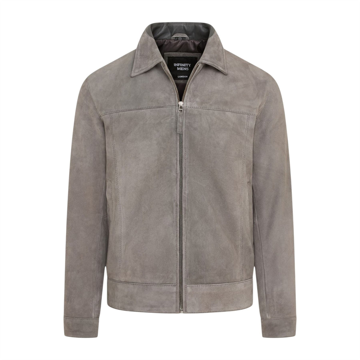 Mens Retro Classic Suede Leather Harrington Biker Jacket - Bryne
