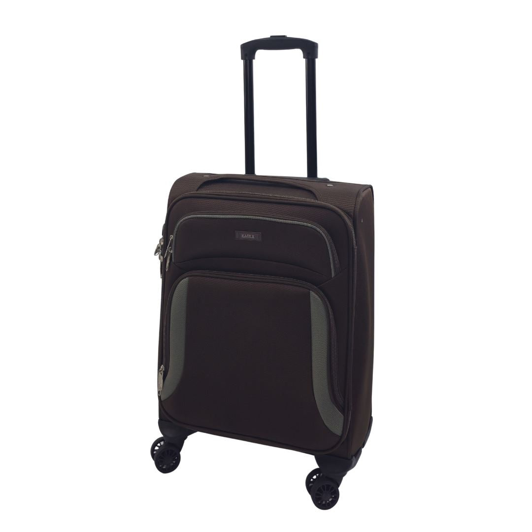 Soft Shell Cabin Suitcase 55 x 40 x 20 cm Lightweight Luggage Suitable for Easyjet, Ryanair