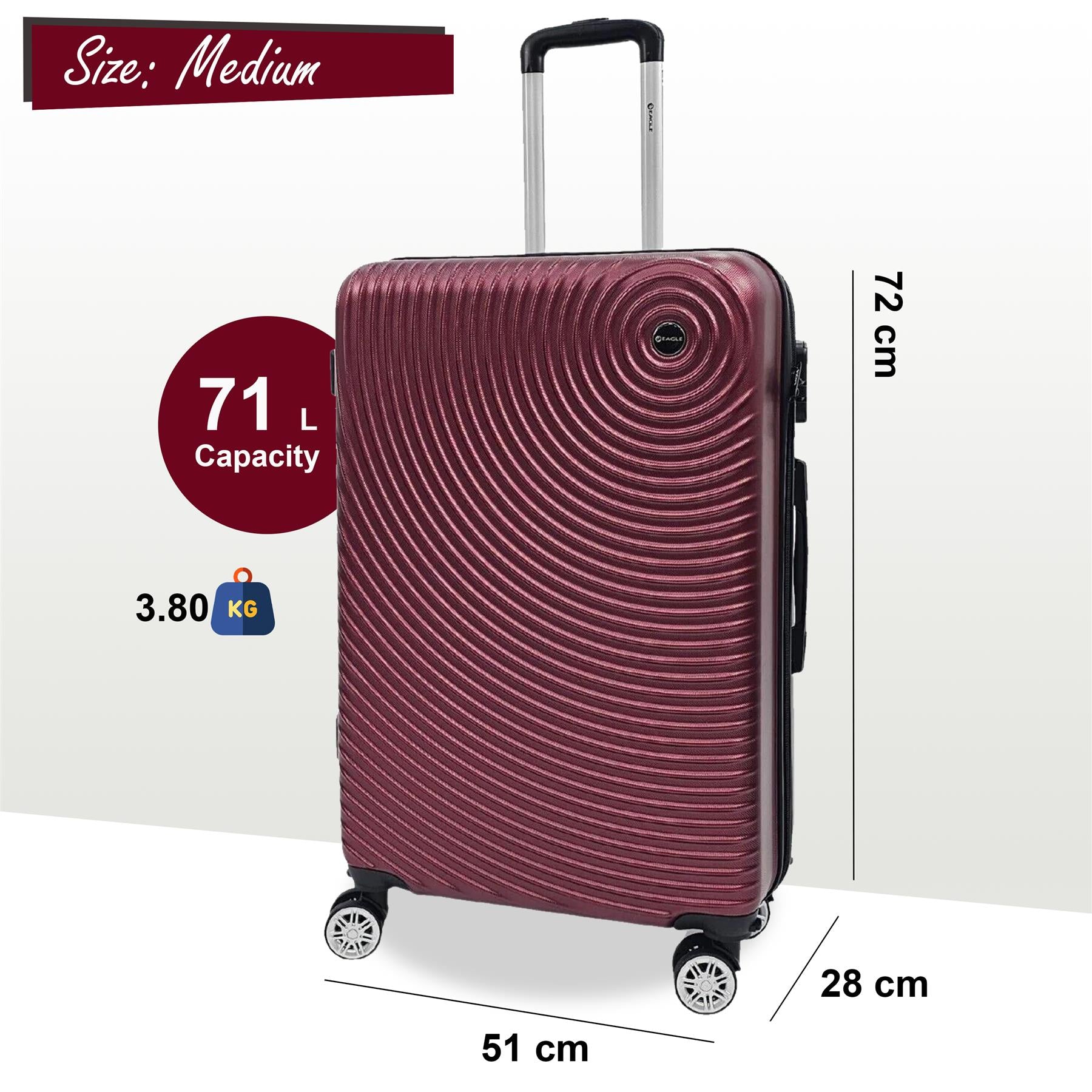 Hard Shell ABS Cabin Suitcase Luggage Set