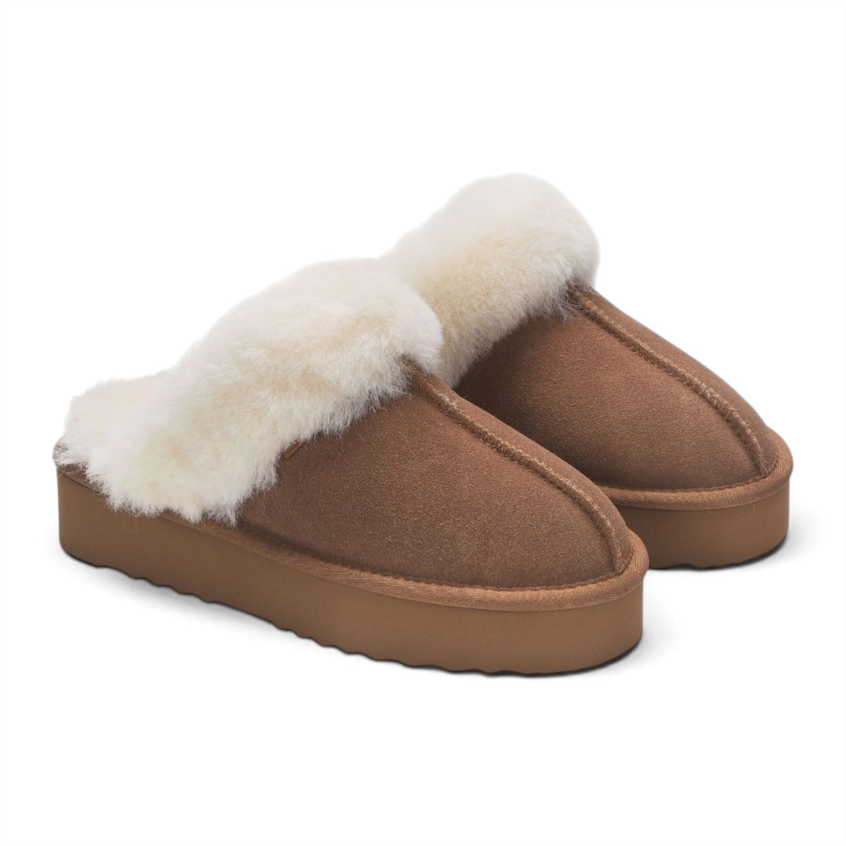 Women’s Genuine Sheepskin Fur Mule Winter Slippers