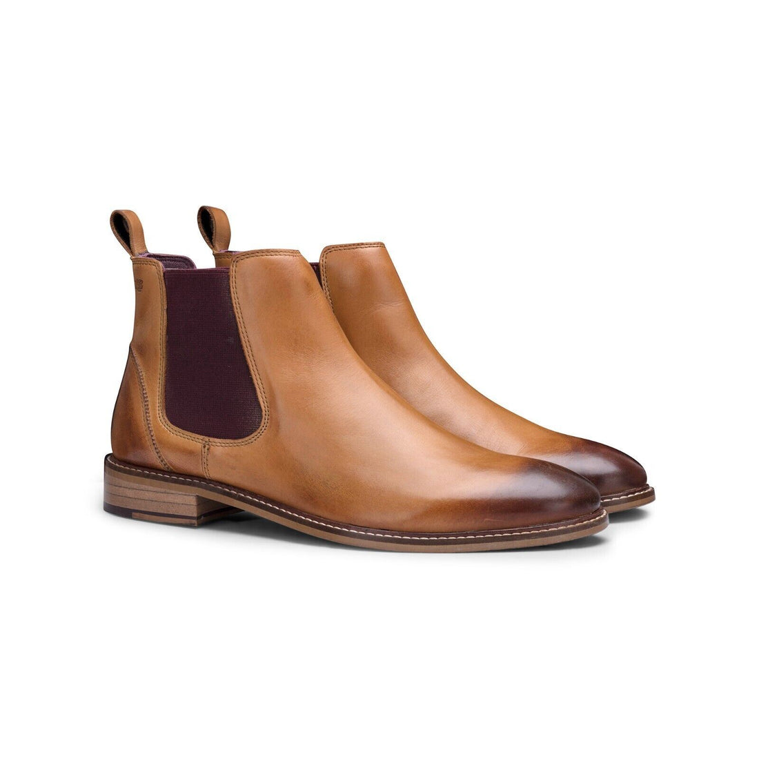 Mens Tan Leather Classic Chelsea Boots - Upperclass Fashions 