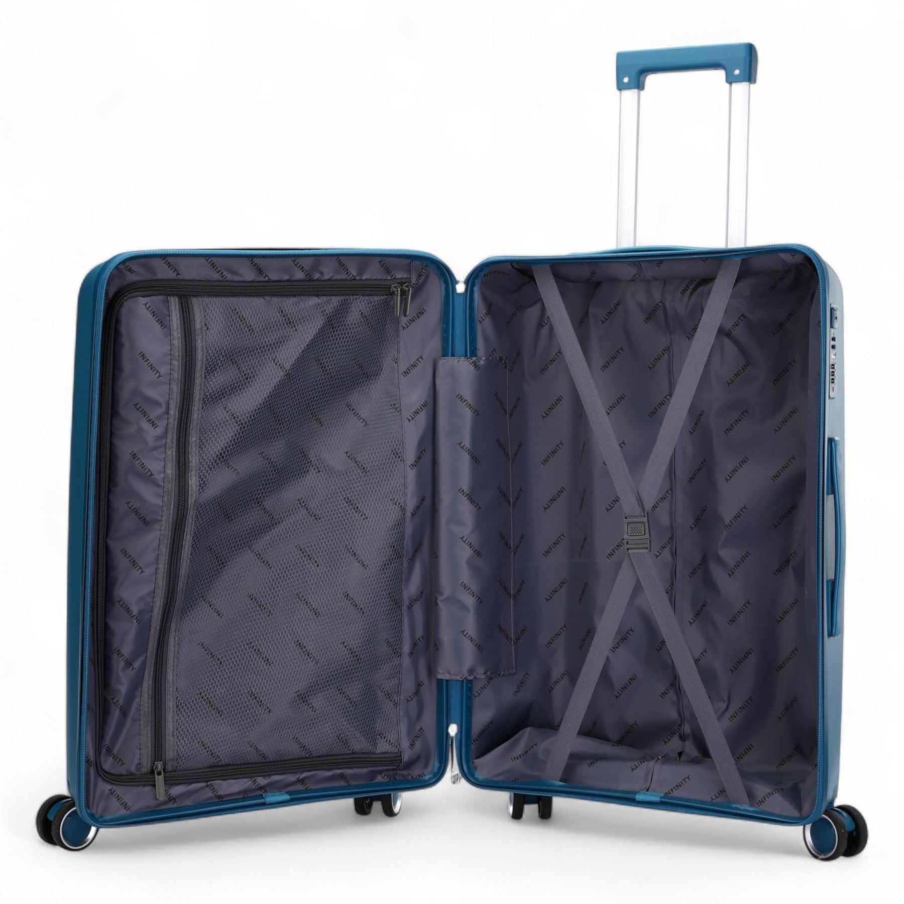 Burnaby Medium Hard Shell Suitcase in Teal Blue
