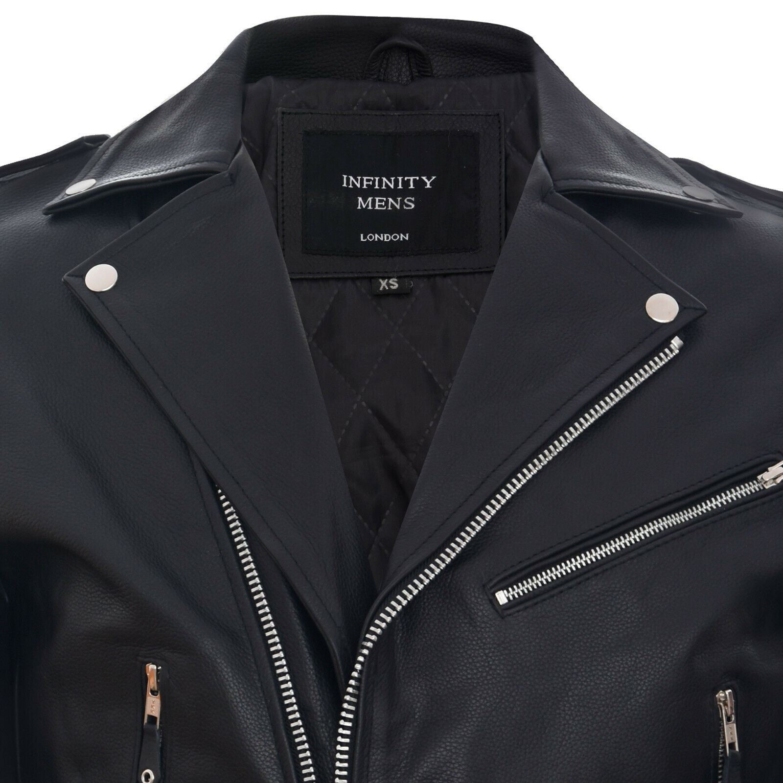 Mens Fringe Hide Leather Biker Jacket- Sevenoaks