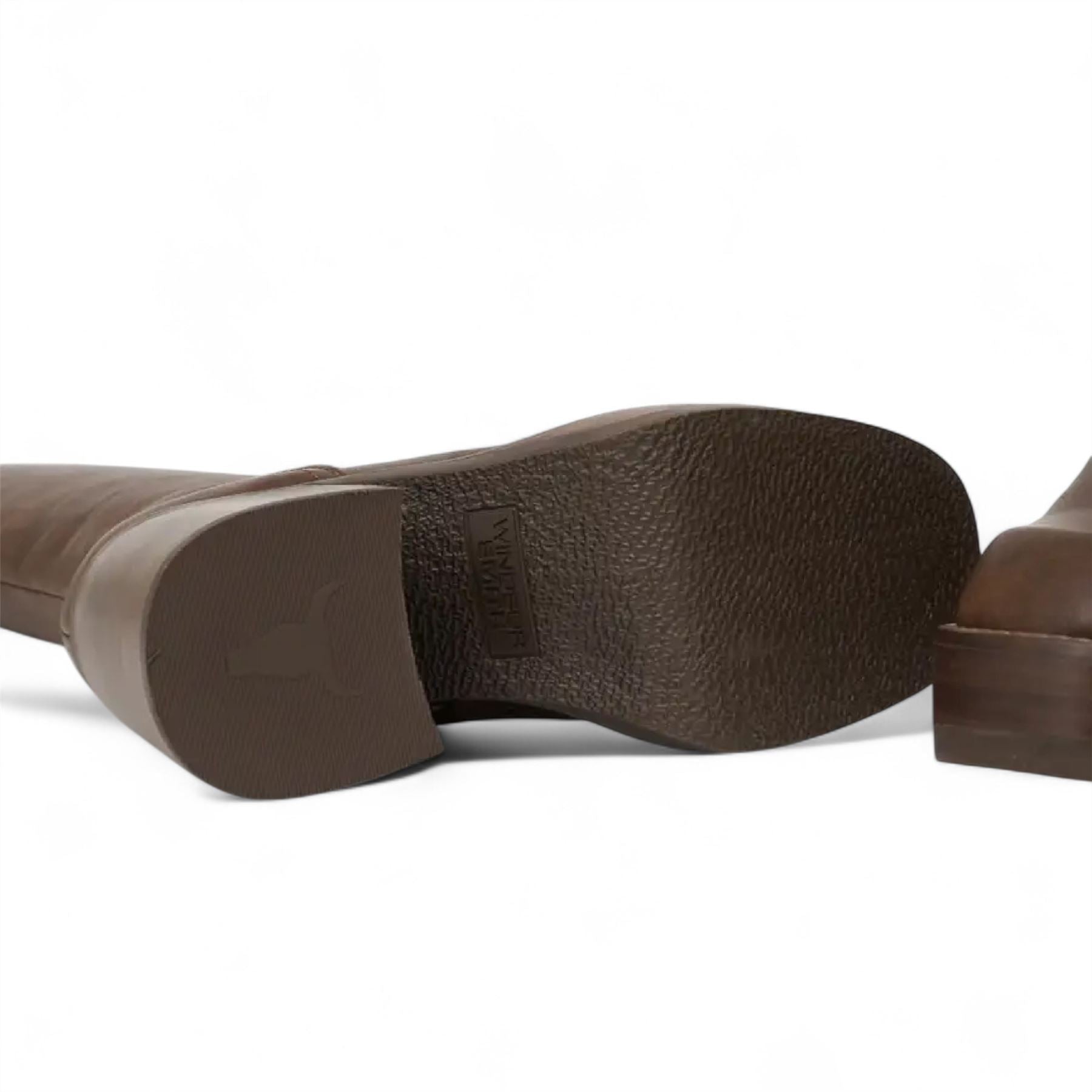 Windsorsmith Womens Oak Brown Faux Leather Knee-High Platform Heel Boots - Niche