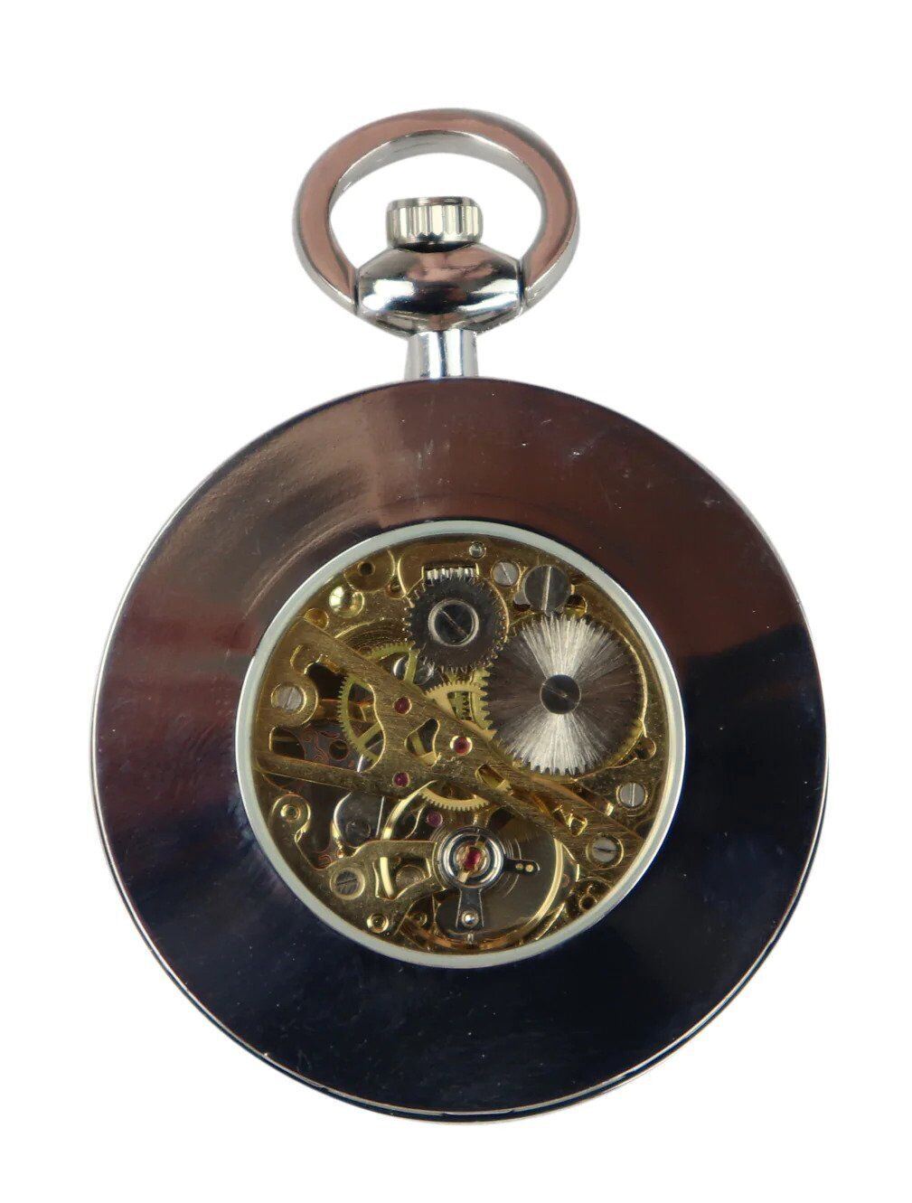 Silver Pocket Watch Mechanical Peaky Blinders Hunter Automatic