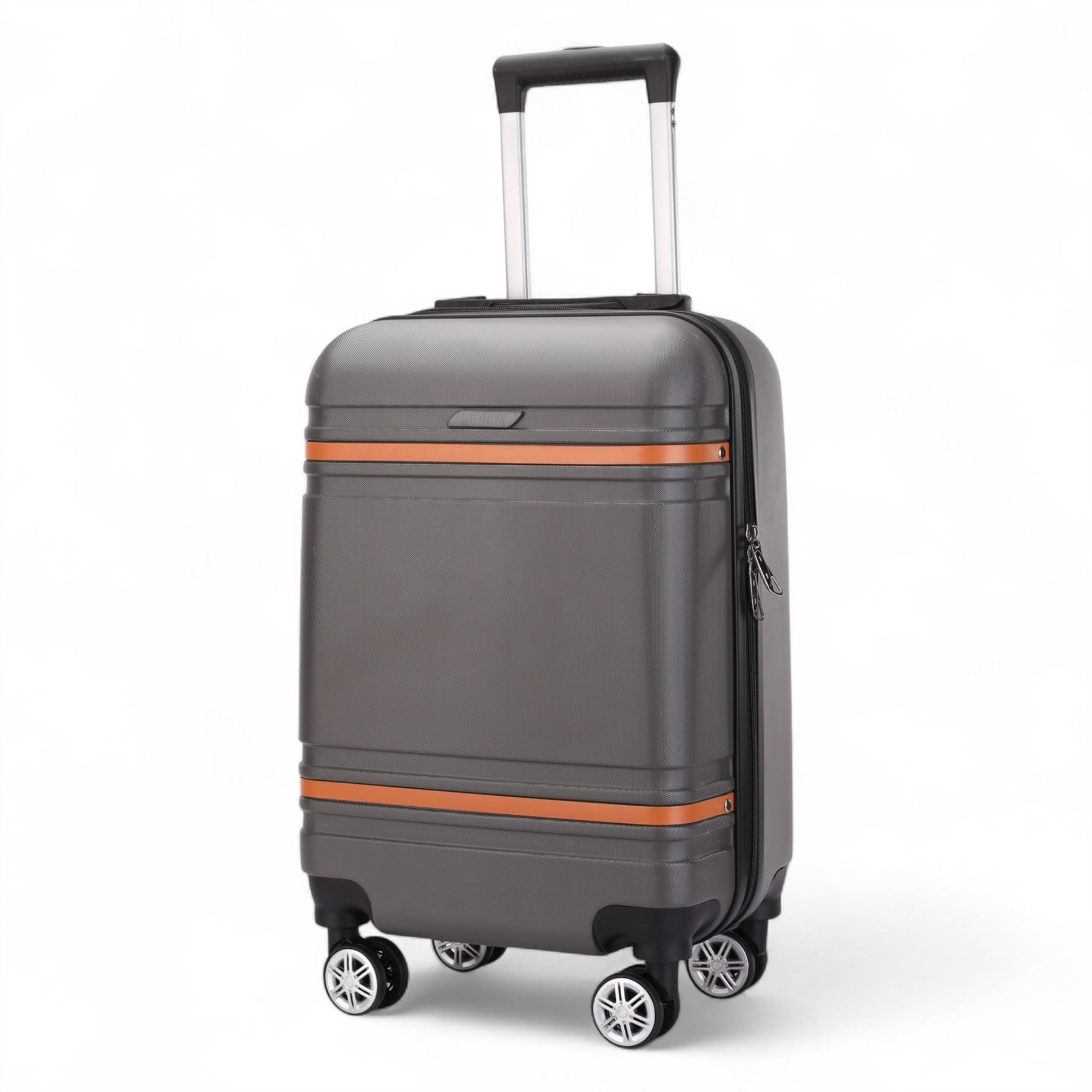 Calgary Cabin Hard Shell Suitcase in Charcoal Black