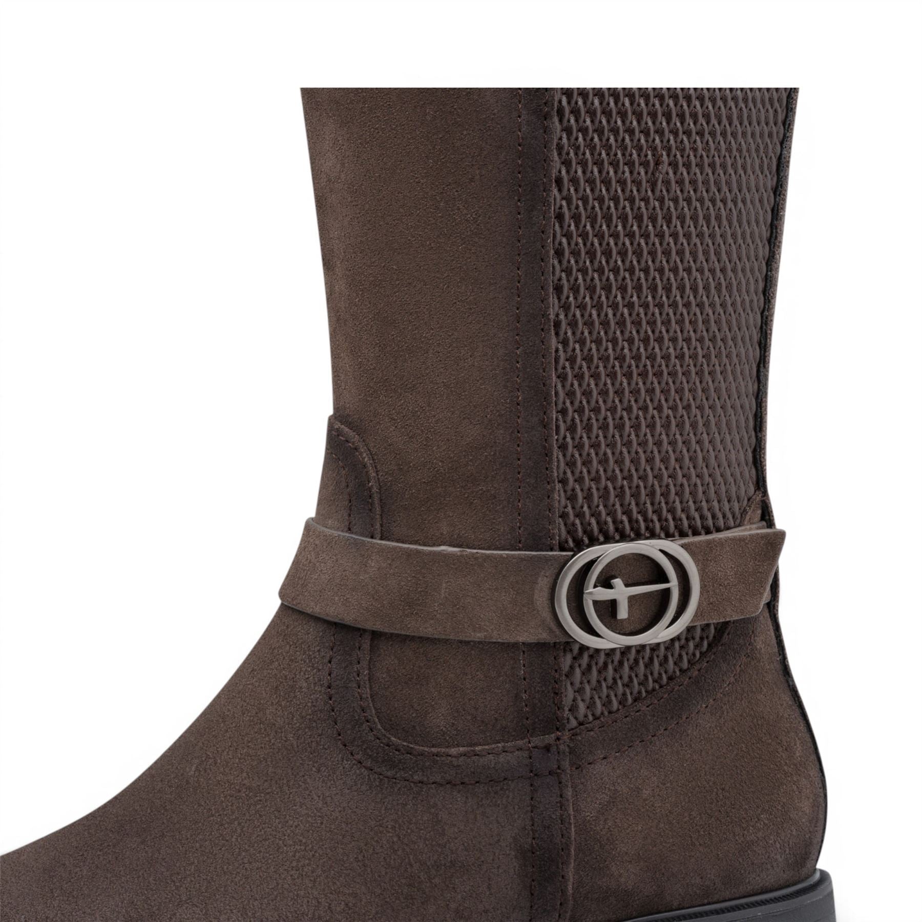 Tamaris Womens Taupe Leather Knee-High Long Riding Boots - 25618-43
