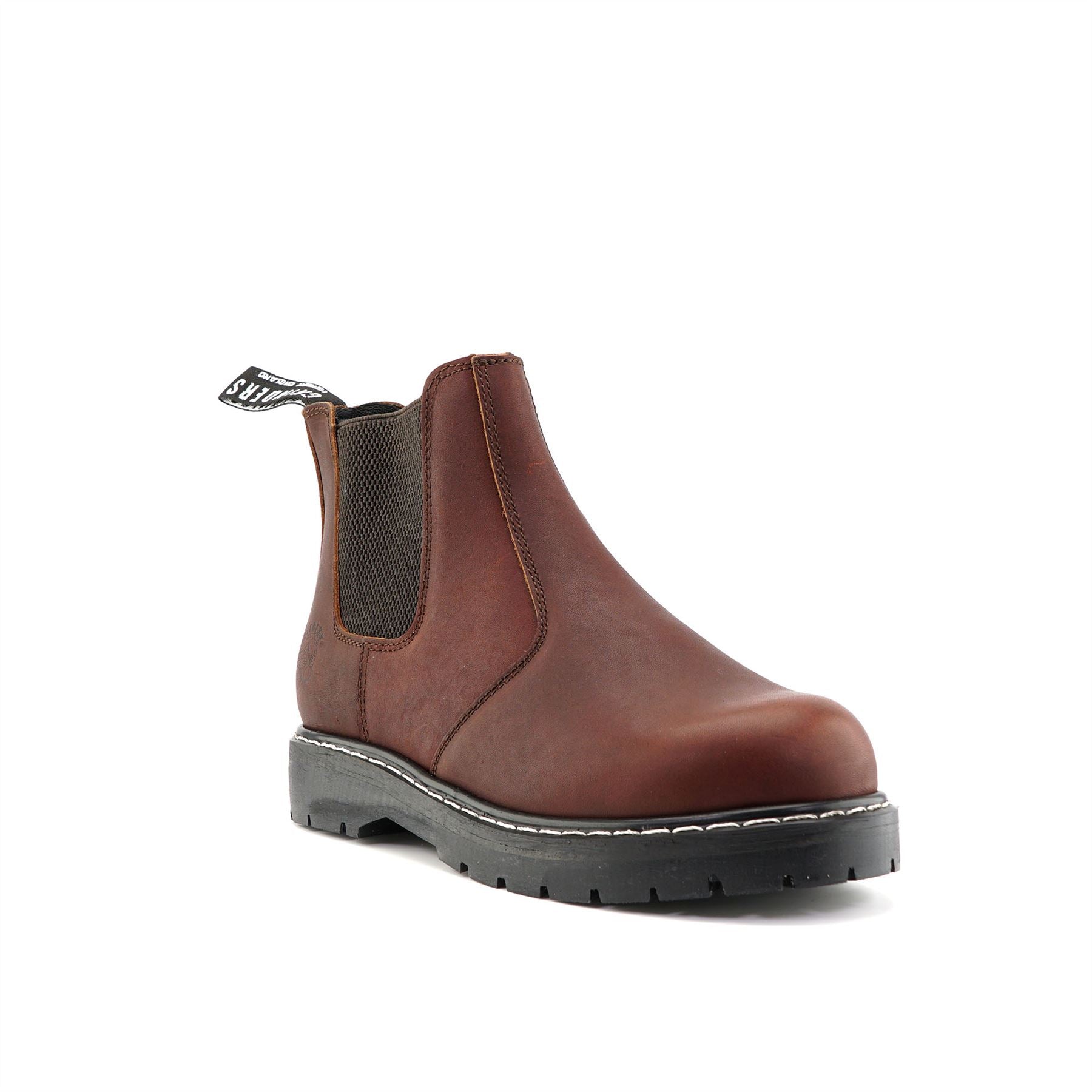 Grinders Unisex Wine Leather Ankle Slip On Boots - Chelsea ACS