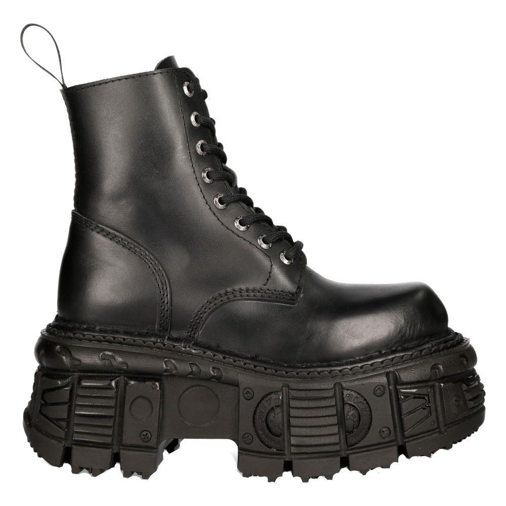 New Rock Unisex Military Techno Platform Boots- M-MILI084N-S5