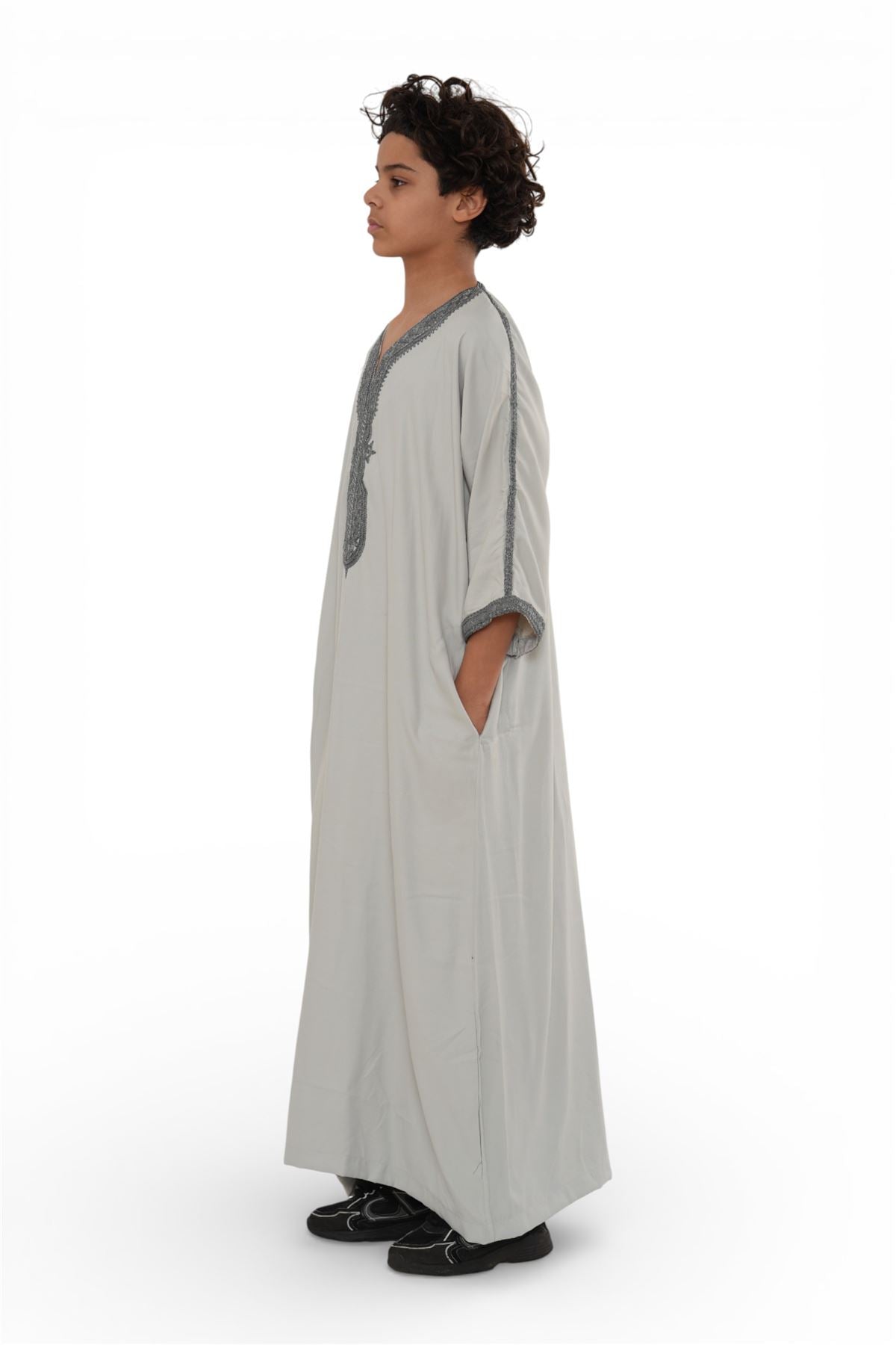 Kids Boys Moroccan Thobe Robe Eid Djellaba Gandoura Jubba- K-HM65