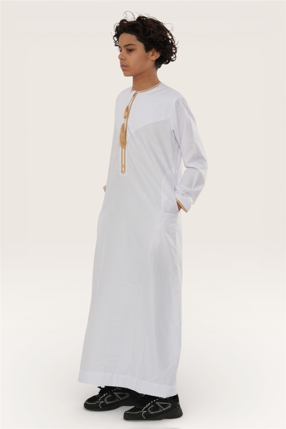 Kids Boys Ramadan Moroccan Thobe Robe Emirati Eid Jubba- TT-003