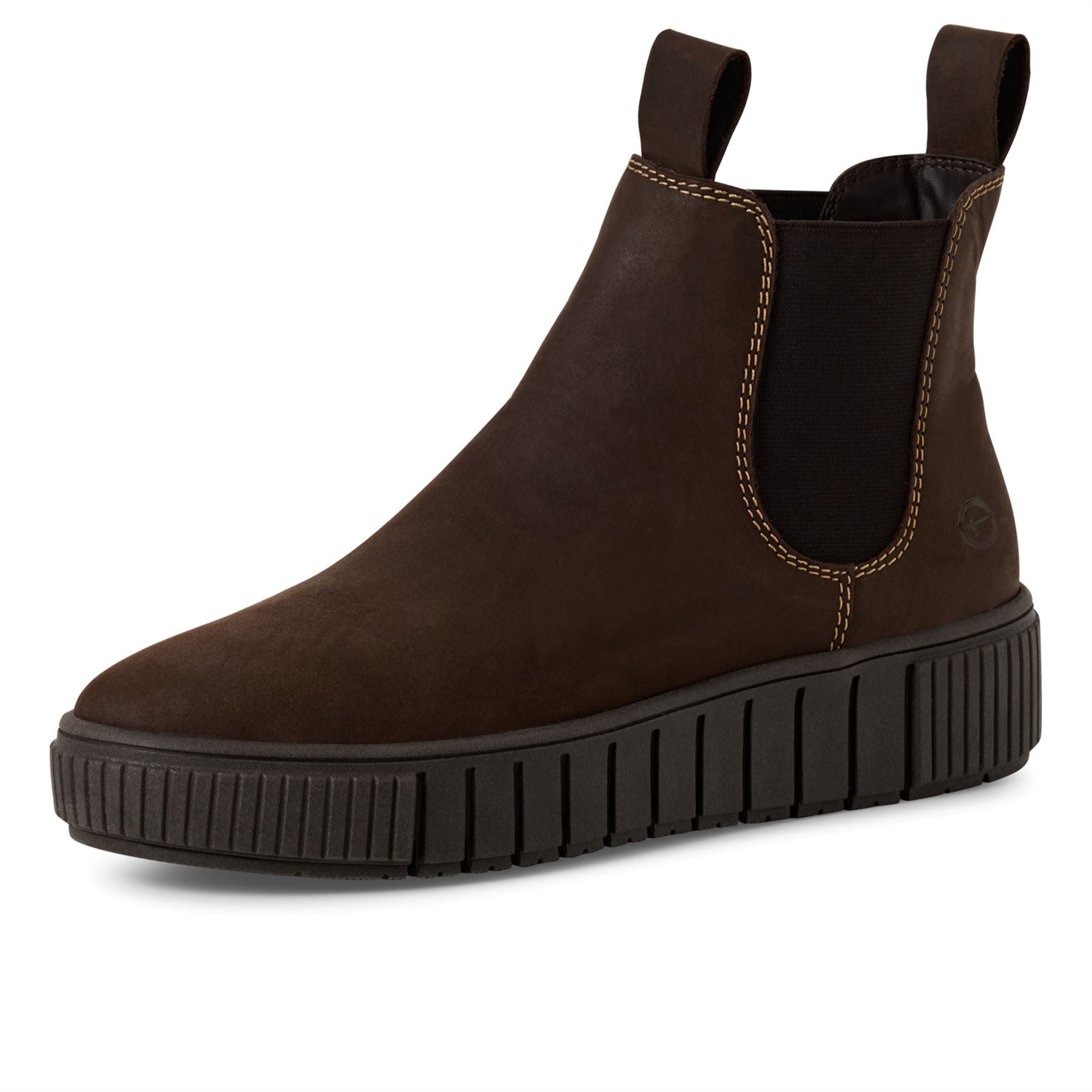 Tamaris Womens Brown Leather Chelsea Ankle Boots