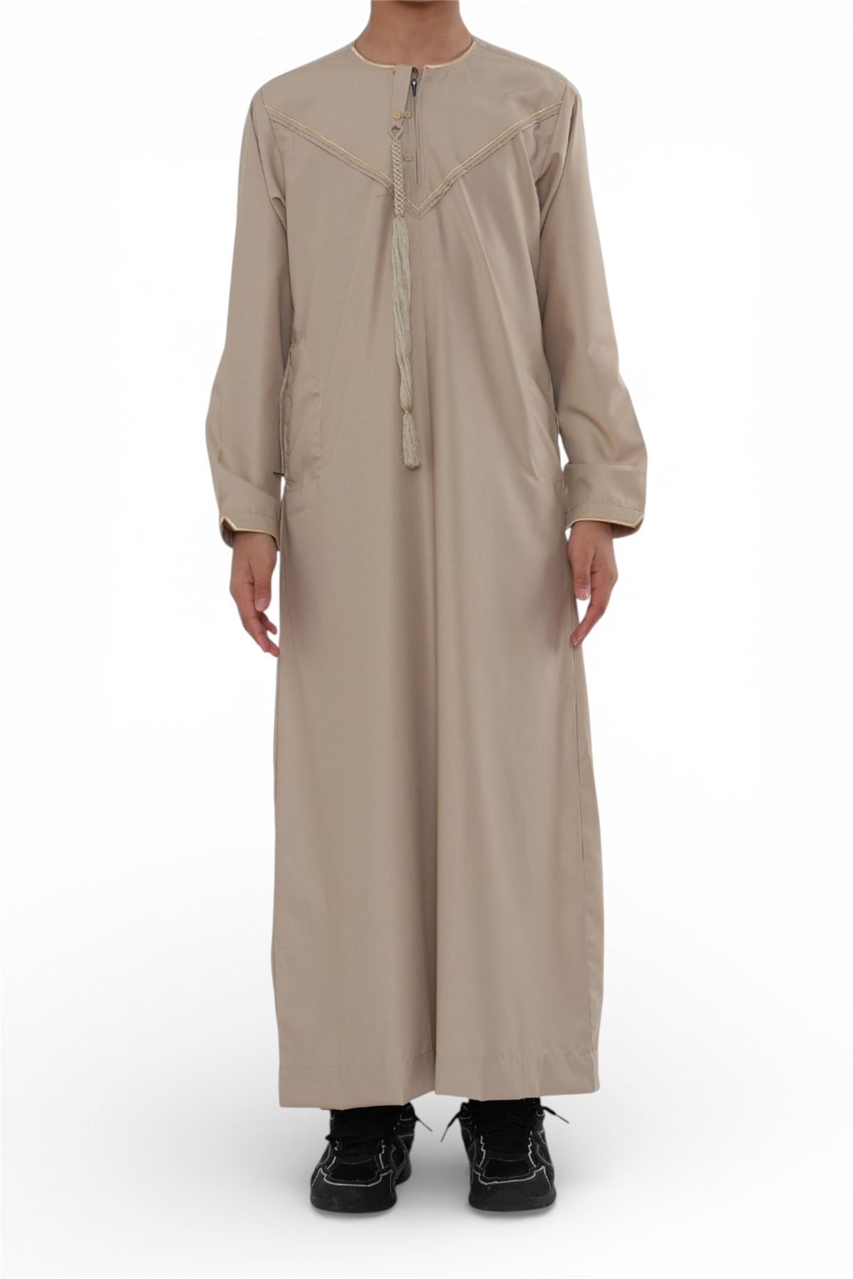 Kids Boys Ramadan Moroccan Jubba Robe Djellaba Eid Thobe - K-TT-006