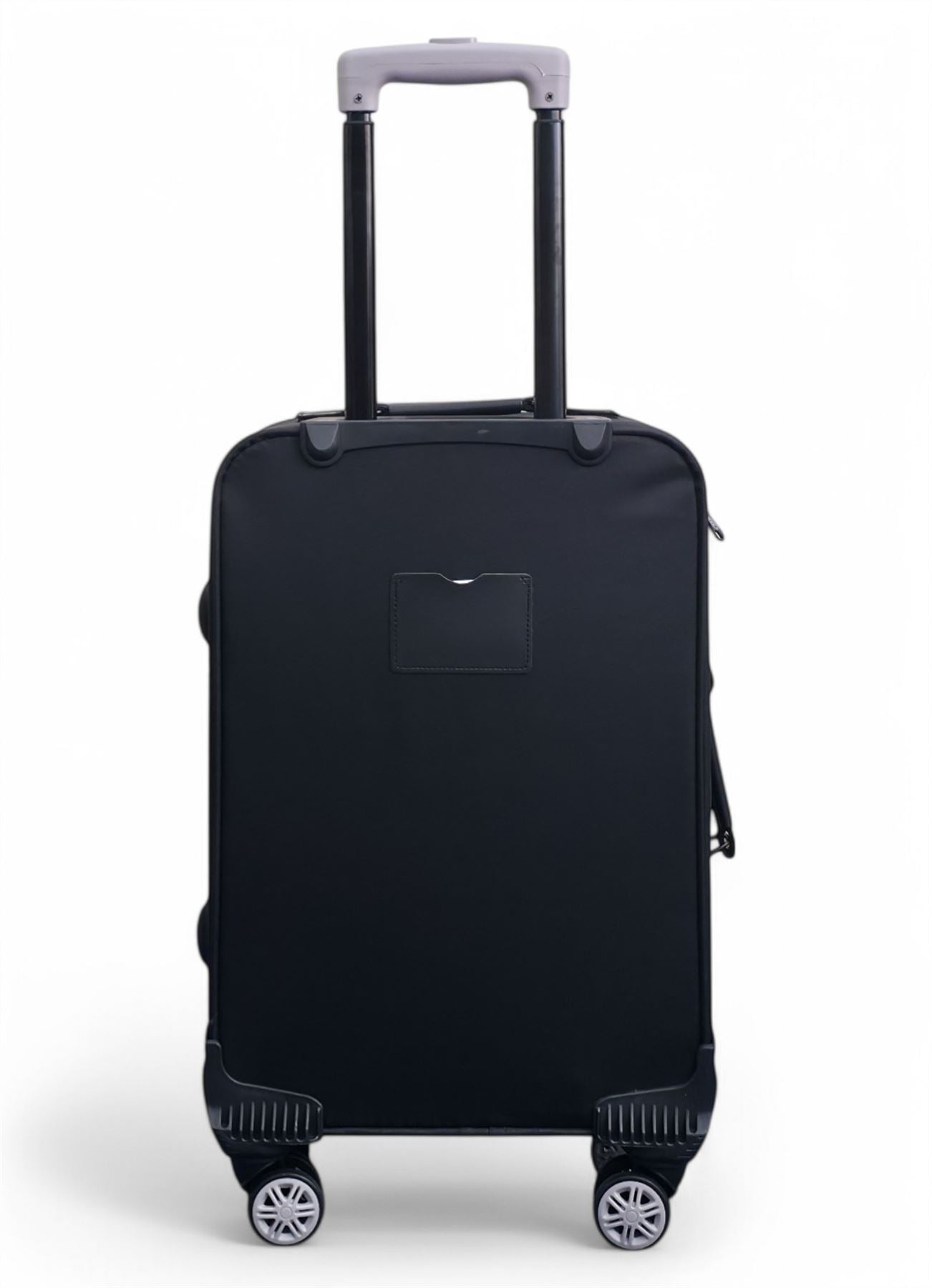 Handa Cabin Soft Shell Suitcase in Black