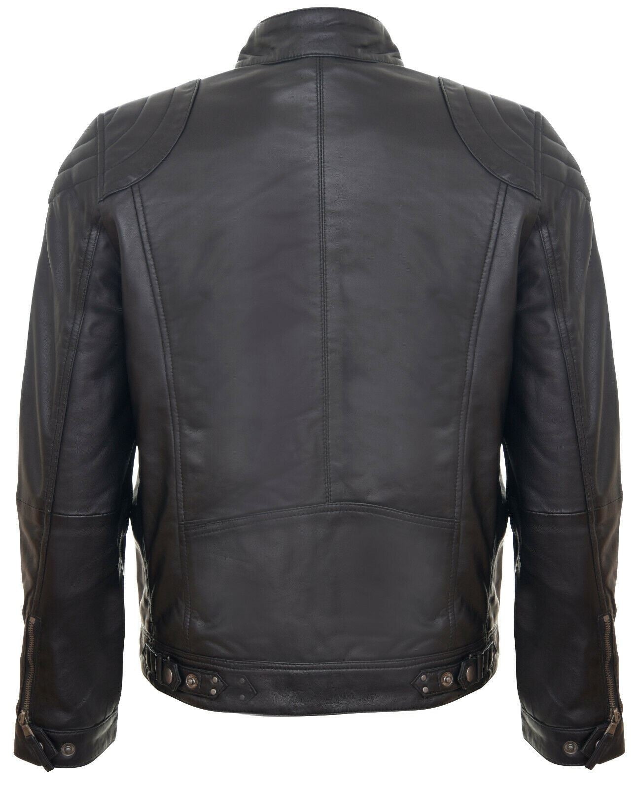 Mens Versatile Moto Leather Biker Jacket-Stapleford