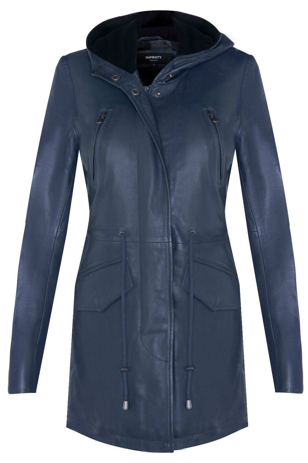 Womens Mid Length Hooded Parka Jacket-Oakengates