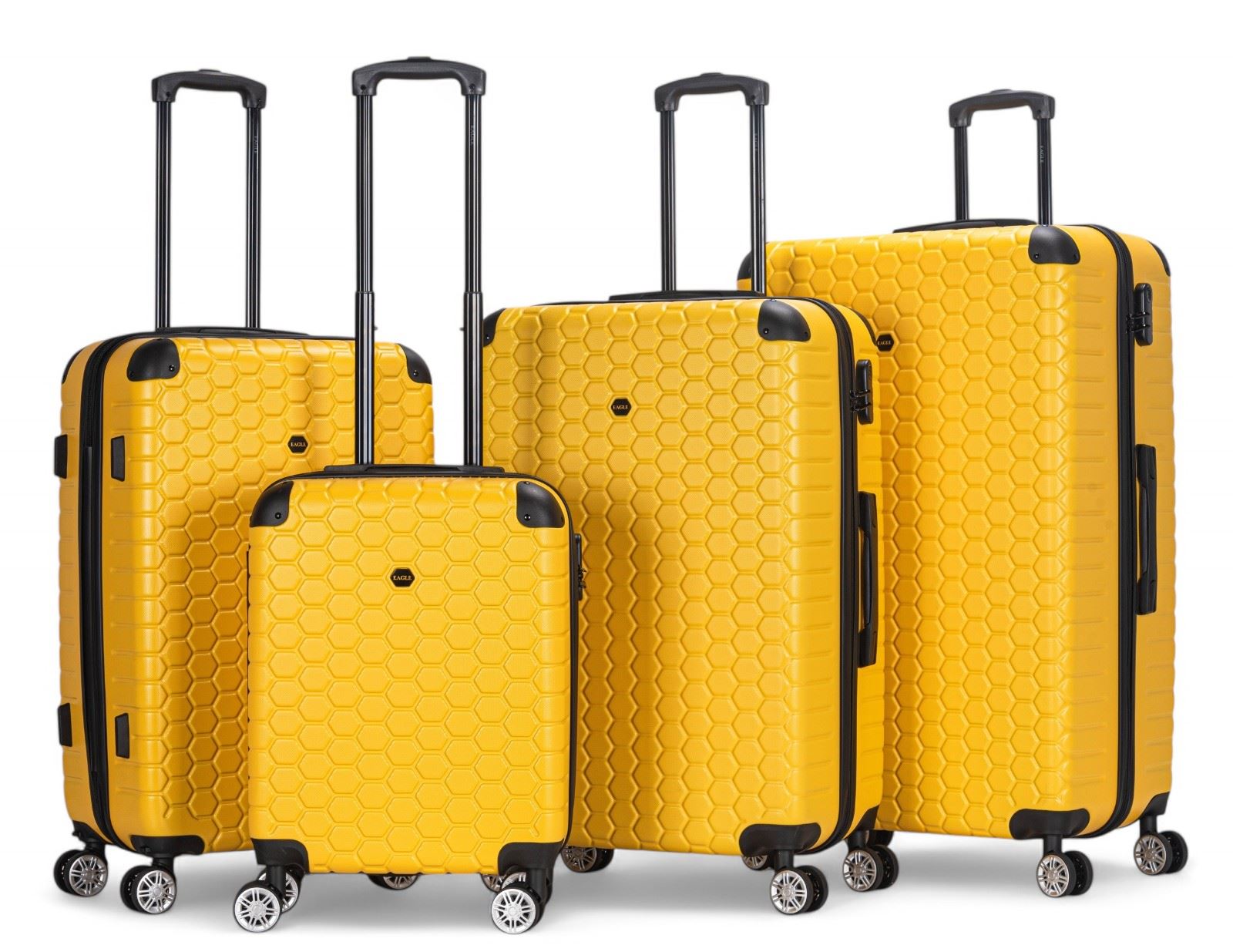 Noda Set of 4 Hard Shell Suitcase in Yellow