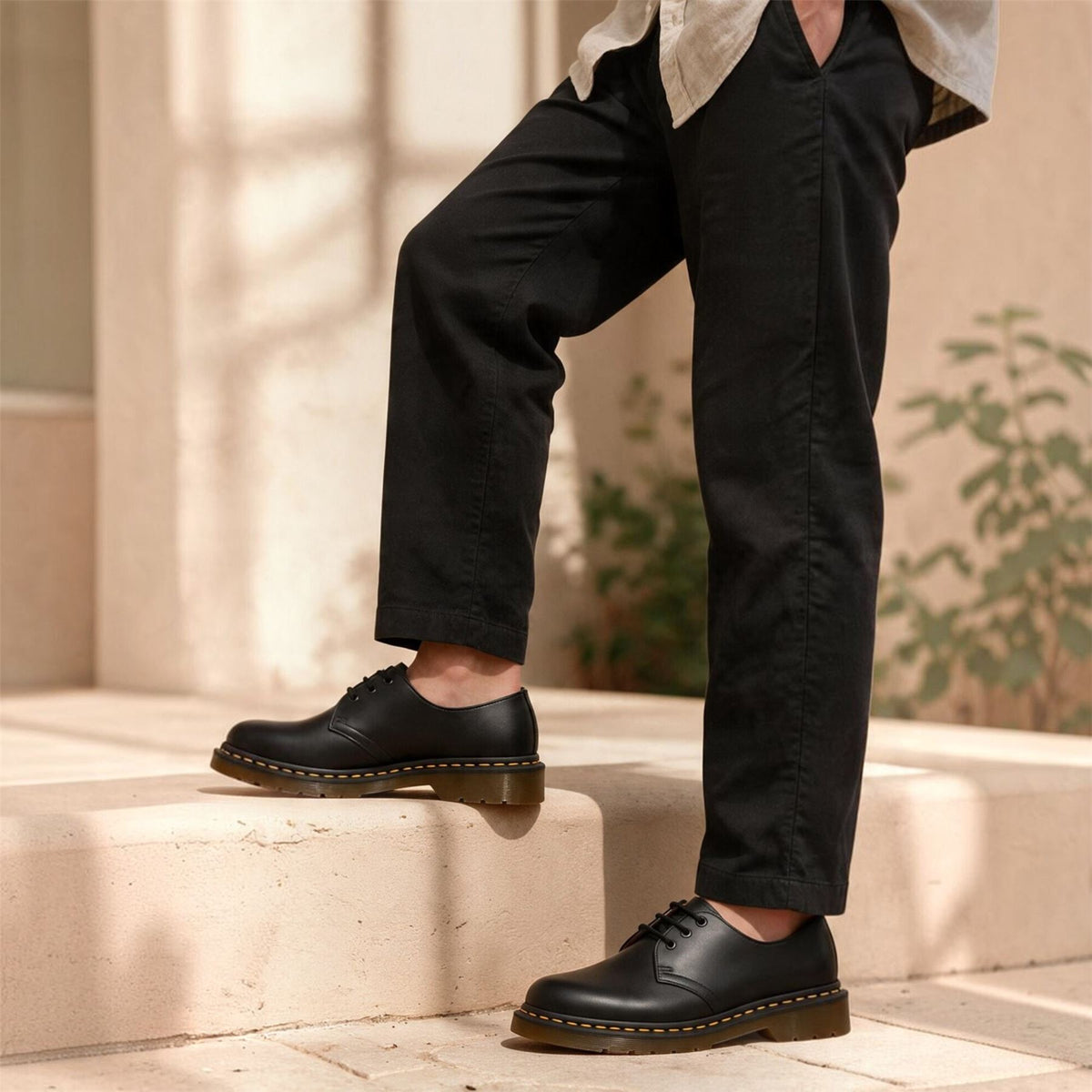 Dr Martens 1461 Black Smooth Leather 3-Eye Oxford Shoes - 11838002
