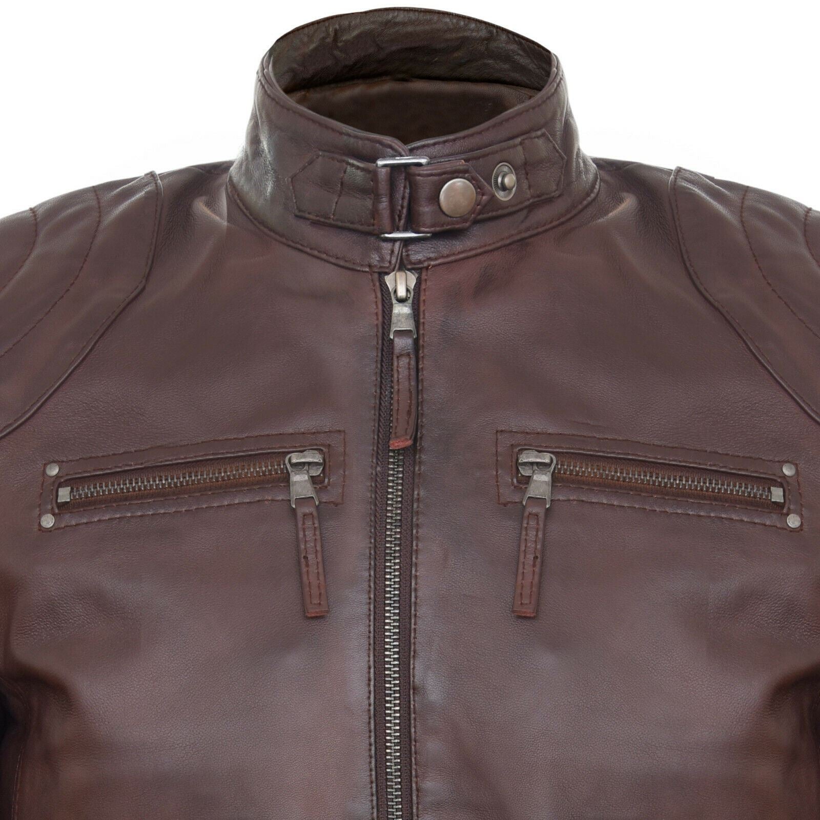 Mens Versatile Moto Leather Biker Jacket-Stapleford