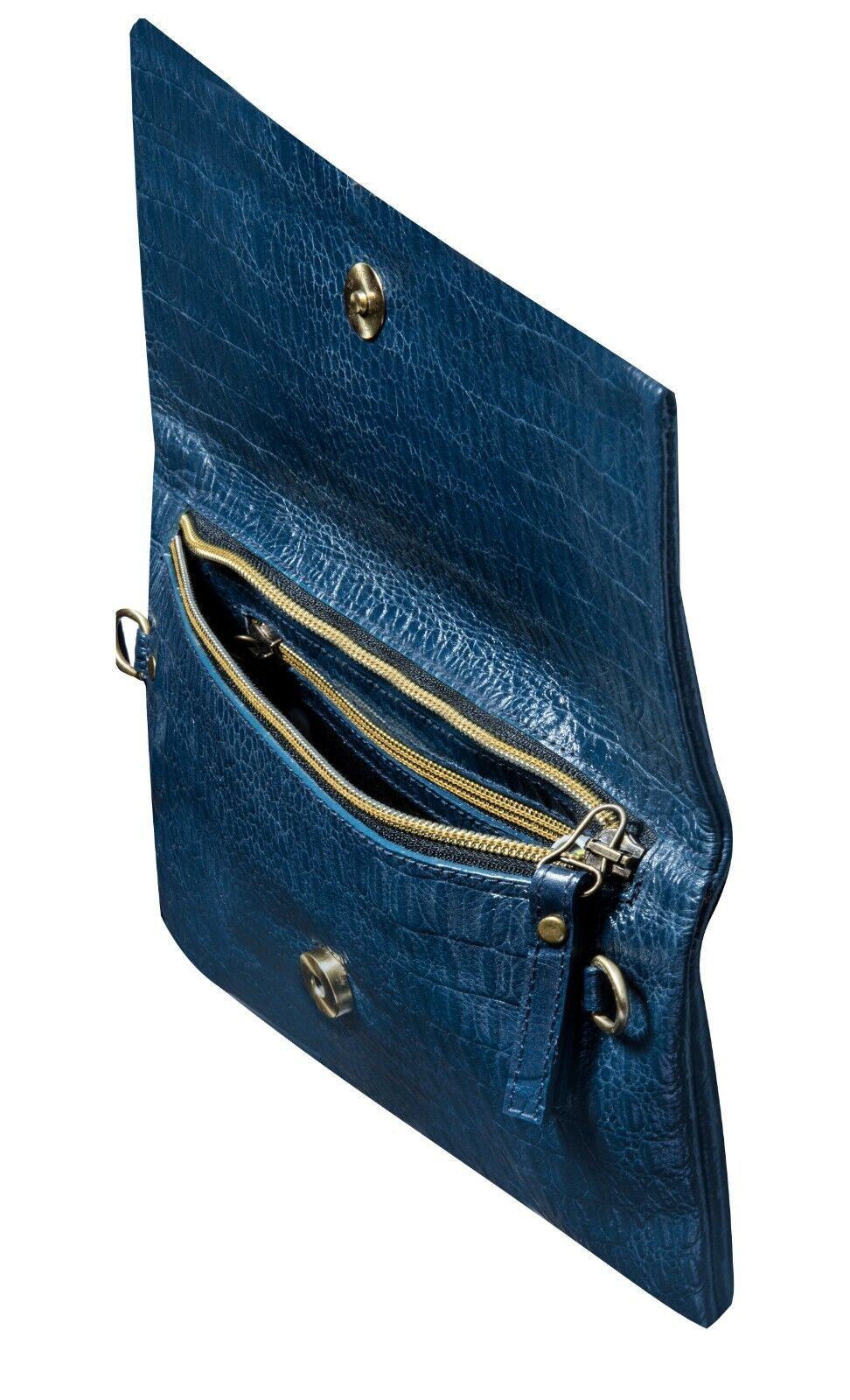 Womens Leather Clutch Shoulder Cross Body Printed Cowhide Bag