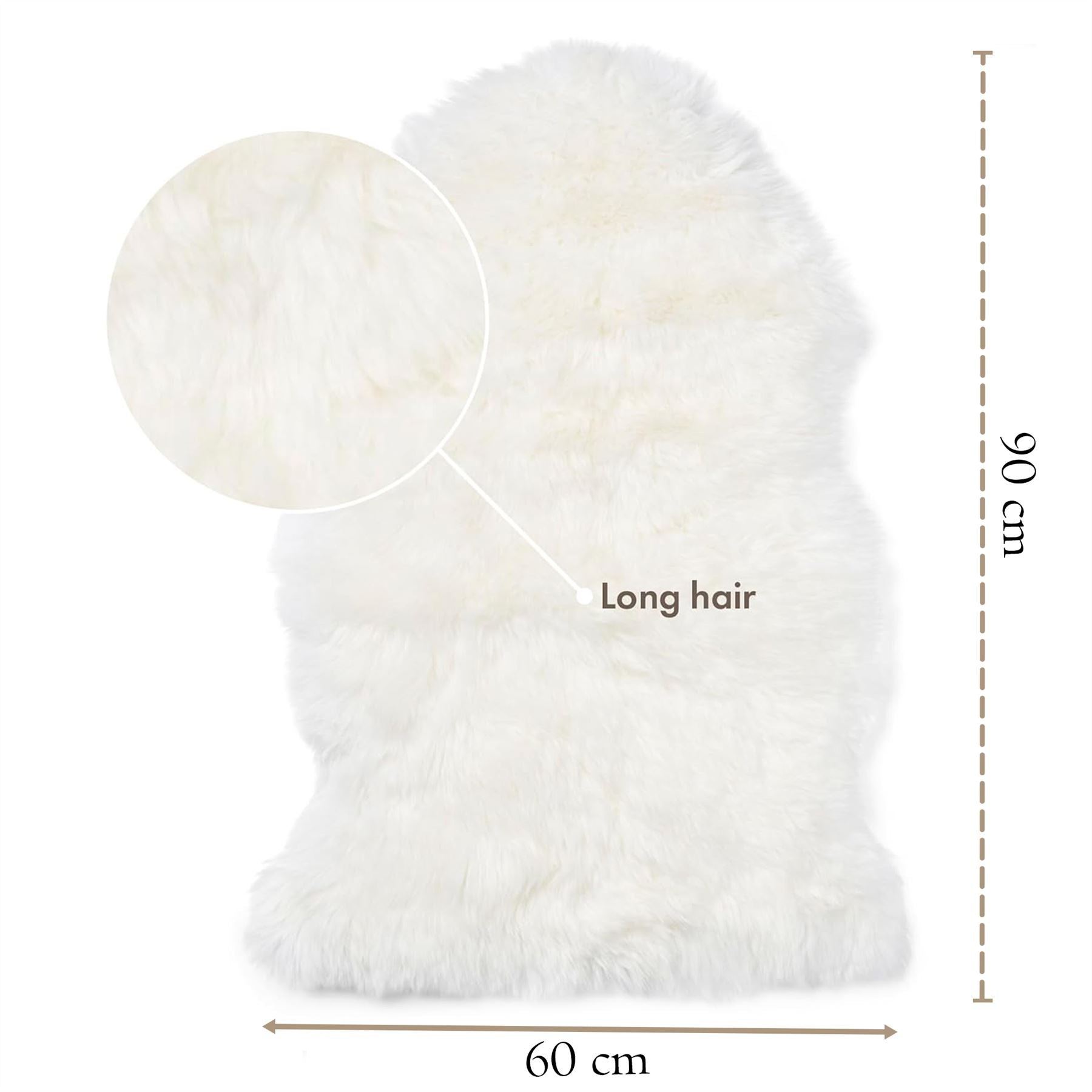 Genuine Sheepskin Natural Silky Soft Fluffy Real Wool Rug