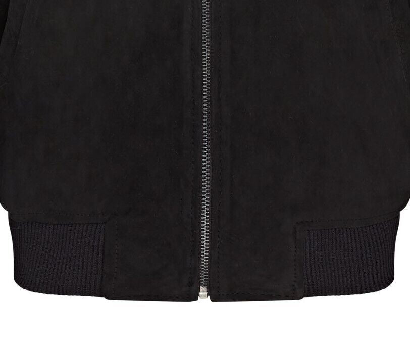 Mens Soft Goat Suede MA-1 Varsity Bomber Jacket - Uxbridge