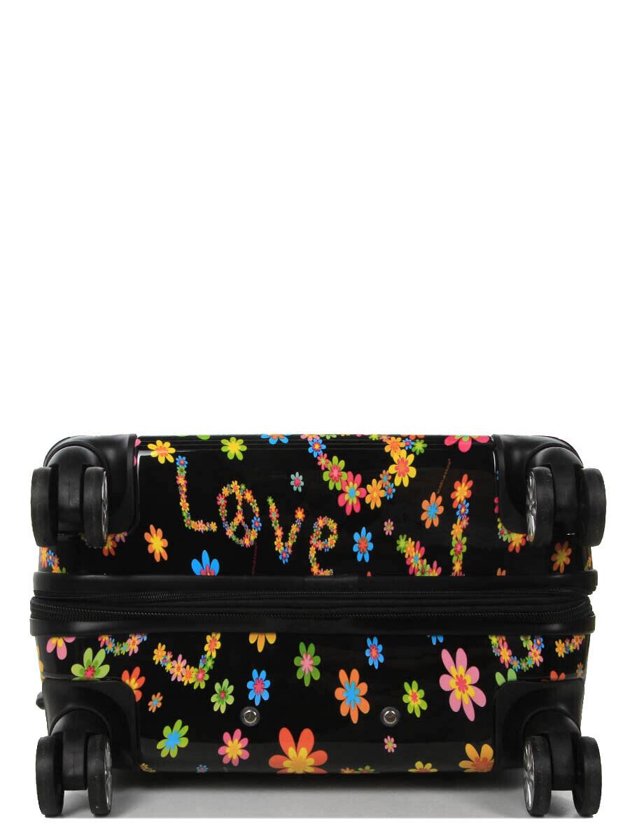 Hard Shell Printed Dual 4 Wheel Luggage Suitcase