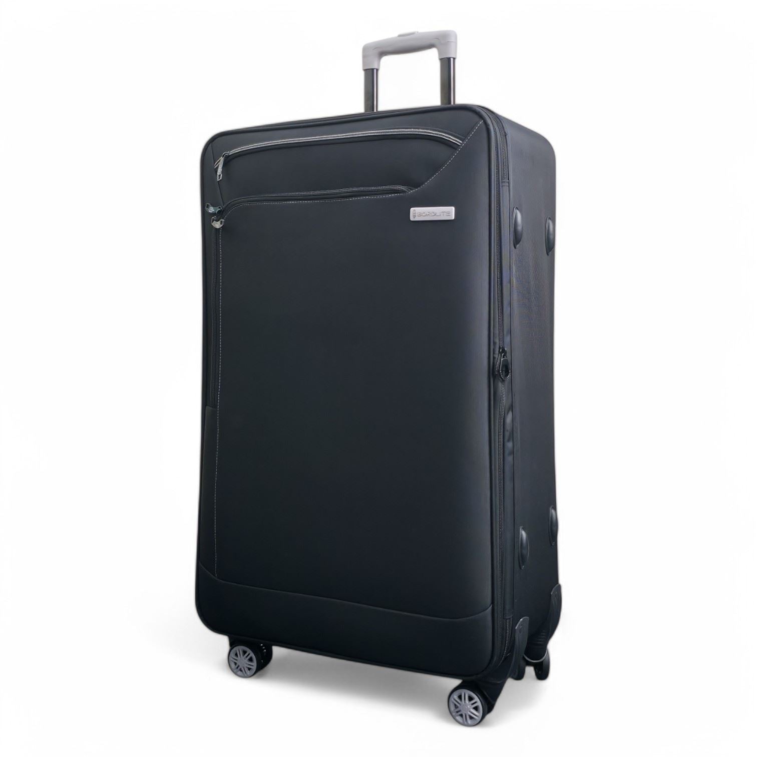 Handa Large Soft Shell Suitcase in Black