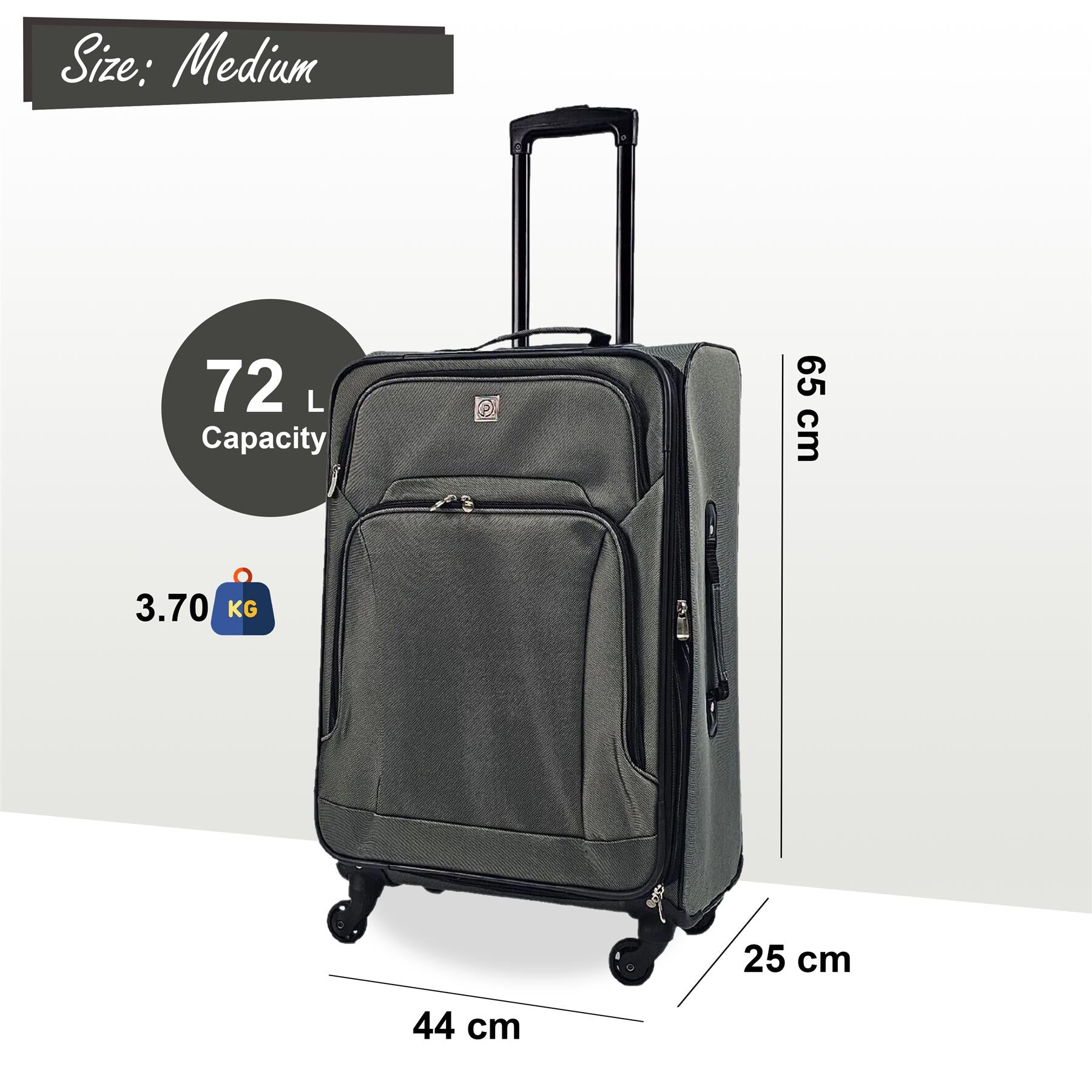 Lightweight Soft Shell Luggage Suitcase Travel Set