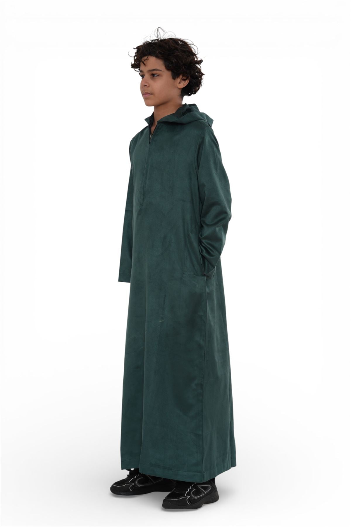 Kids Boys Hooded Eid Moroccan Jubba Robe Ramadan Eid Thobe - K-HM12