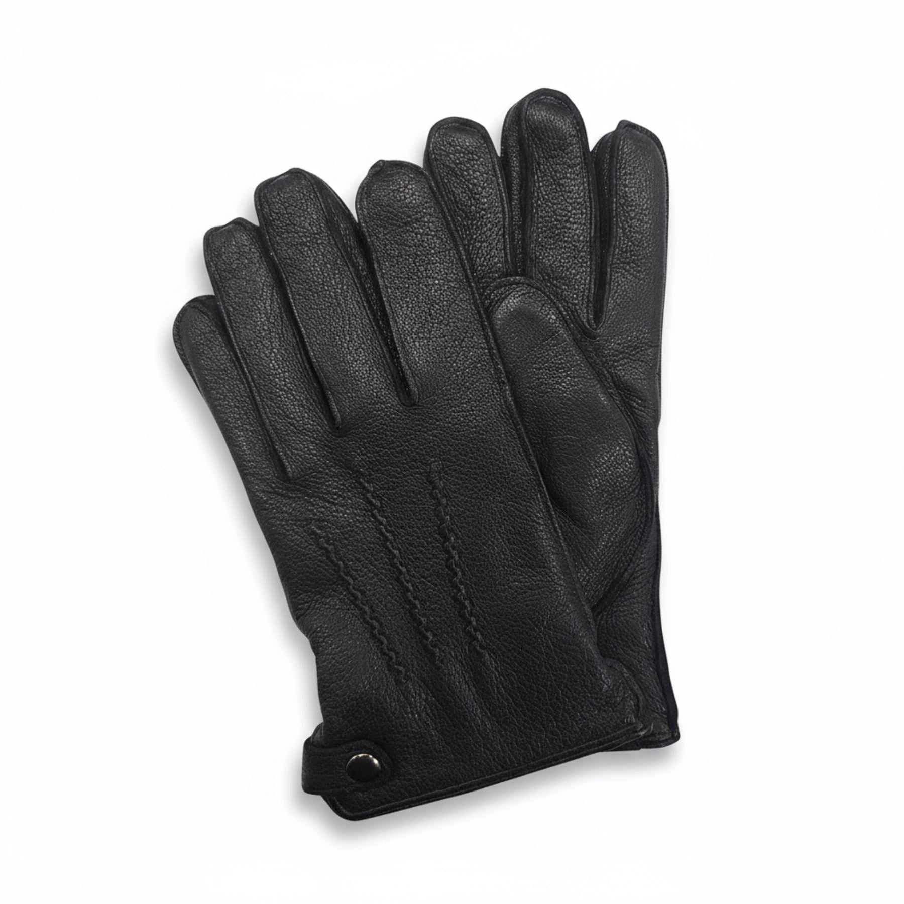 Men’s Italian Leather Warm Wool-Lined Winter Gloves - M-LGV-505