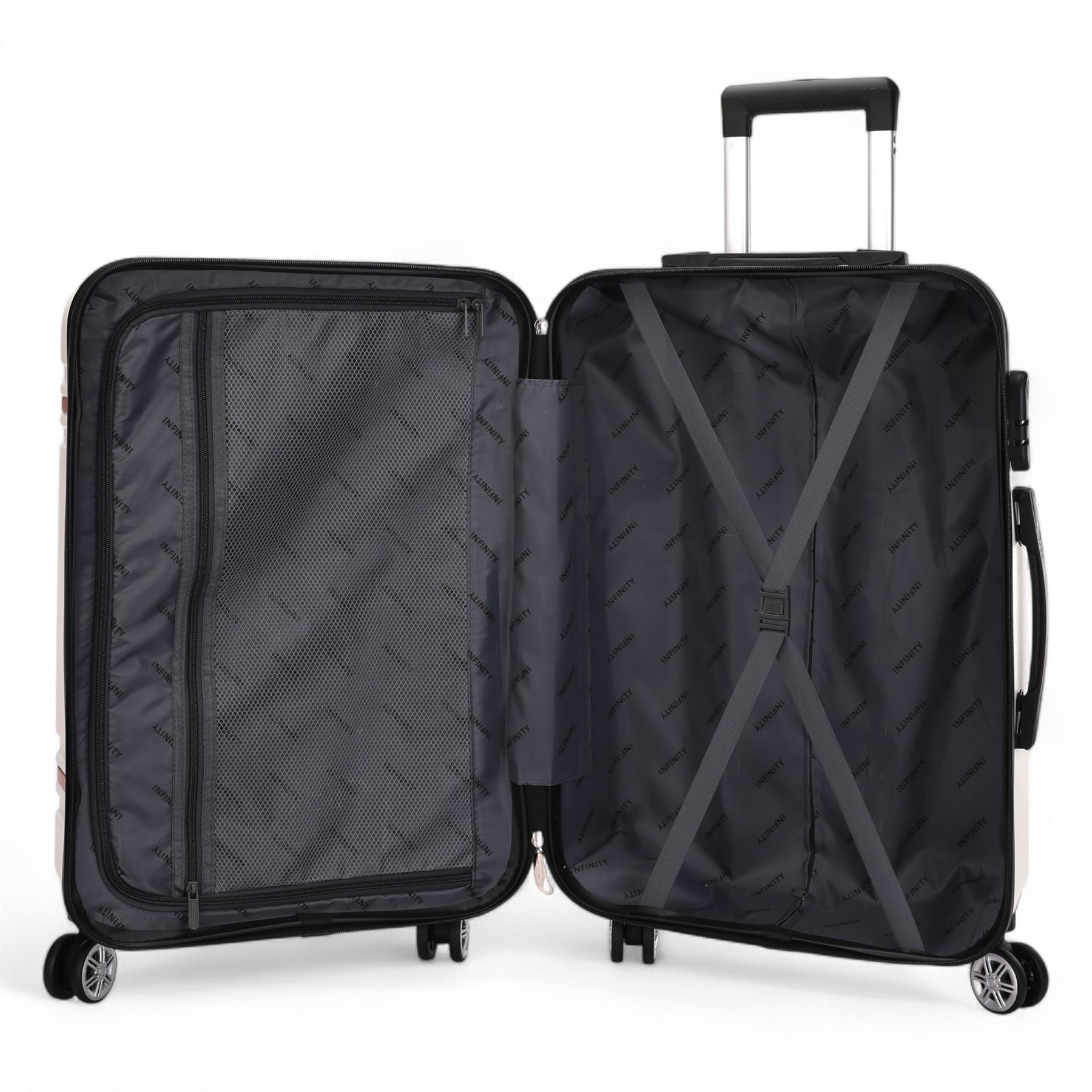 Calgary Cabin Hard Shell Suitcase in Cream White