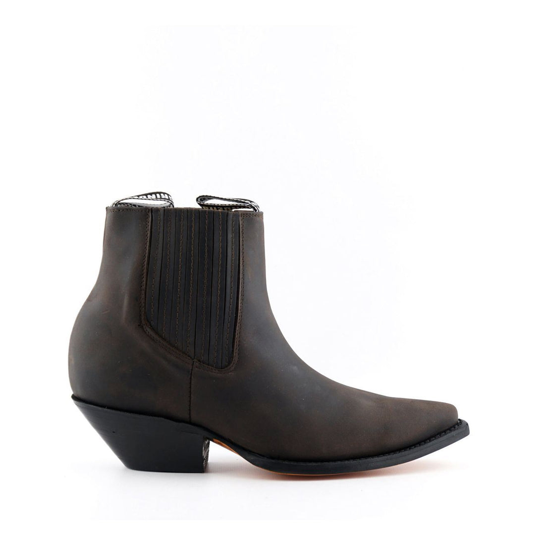 Grinders Unisex Brown Western Chelsea Boots- Mustang