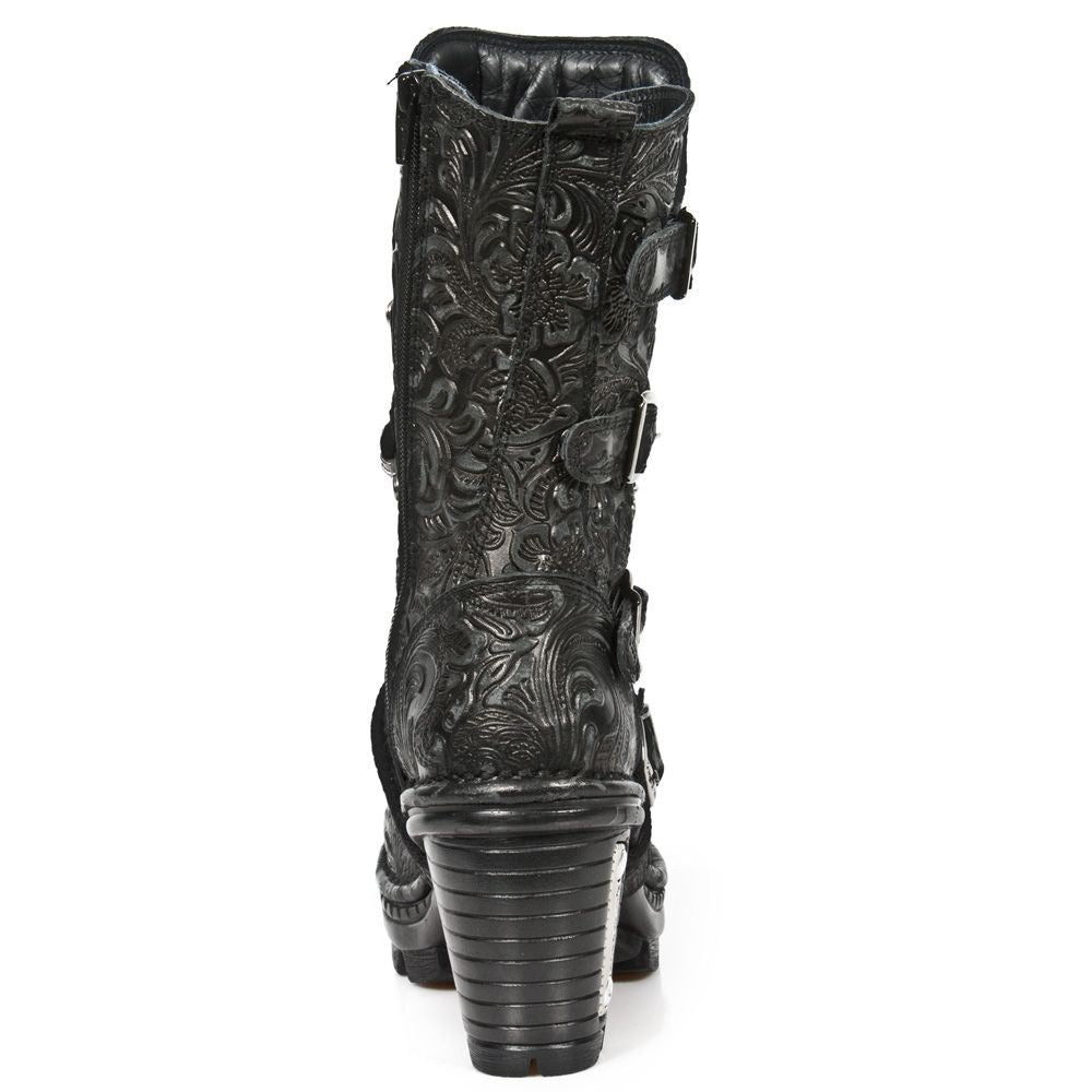 New Rock Ladies Floral Gothic Leather Boots- NEOTR005-S25