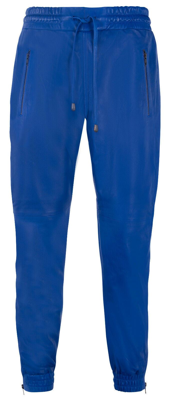 Mens Comfort Leather Jogging Bottoms-Halifax