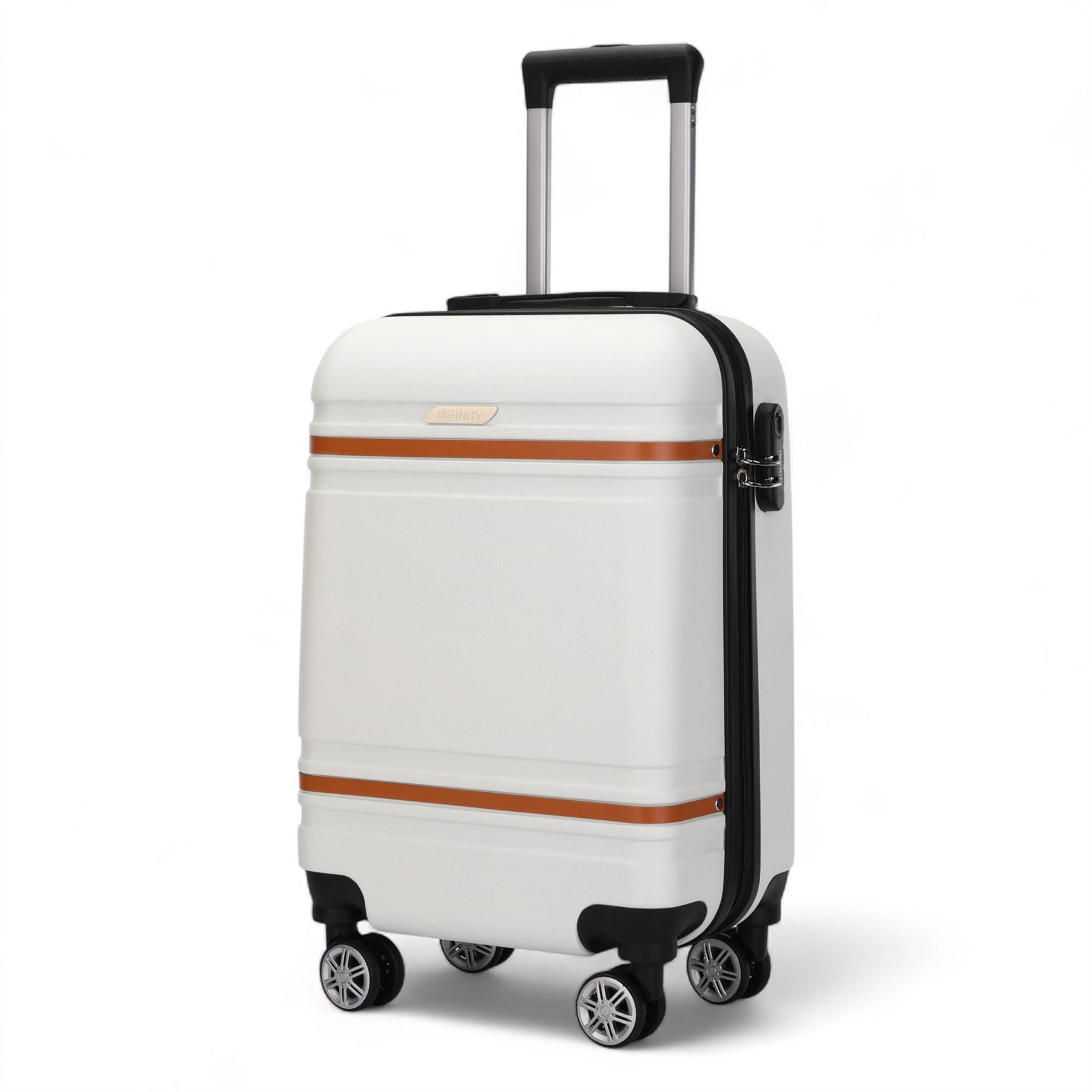 Calgary Cabin Hard Shell Suitcase in Cream White