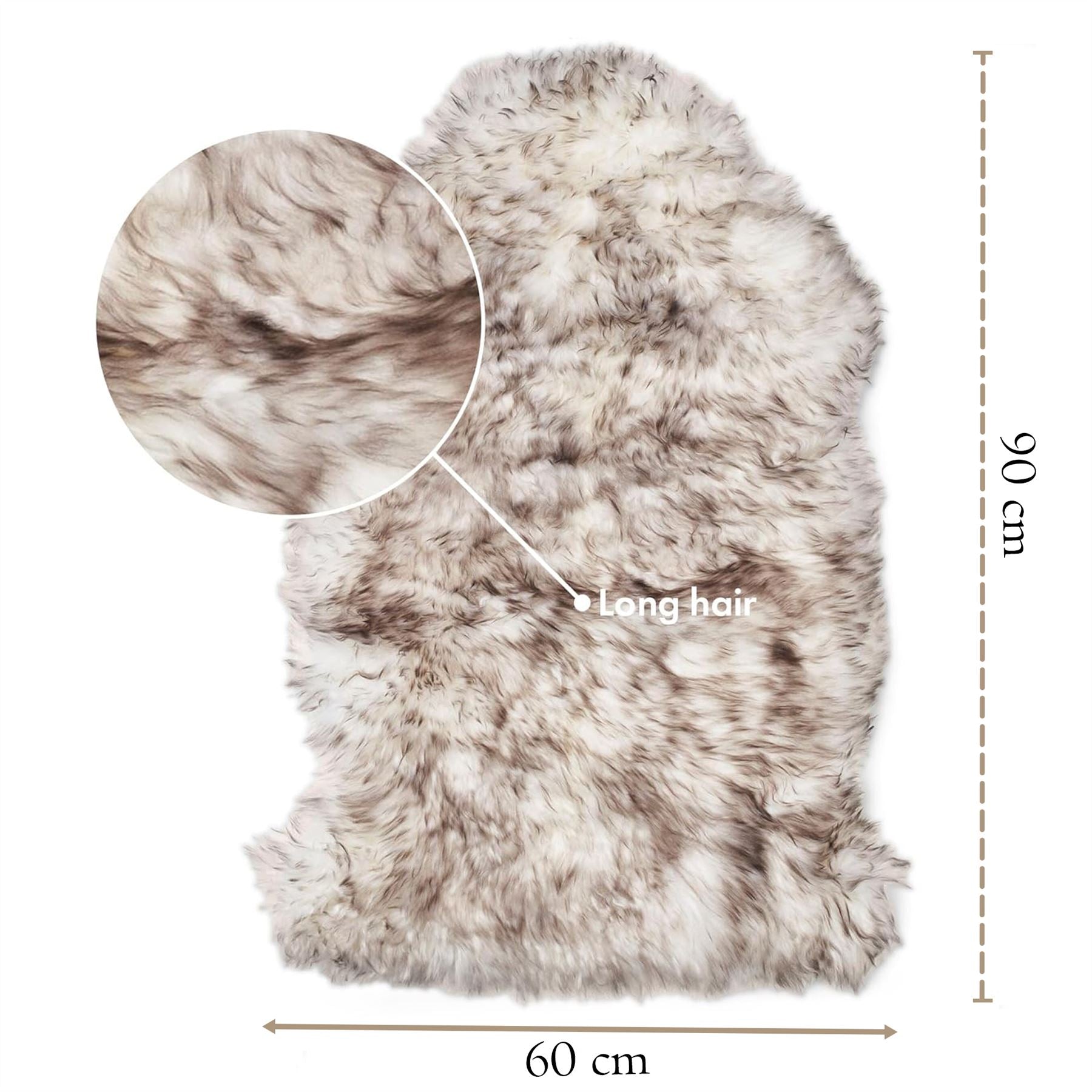 Genuine Sheepskin Natural Silky Soft Fluffy Real Wool Rug