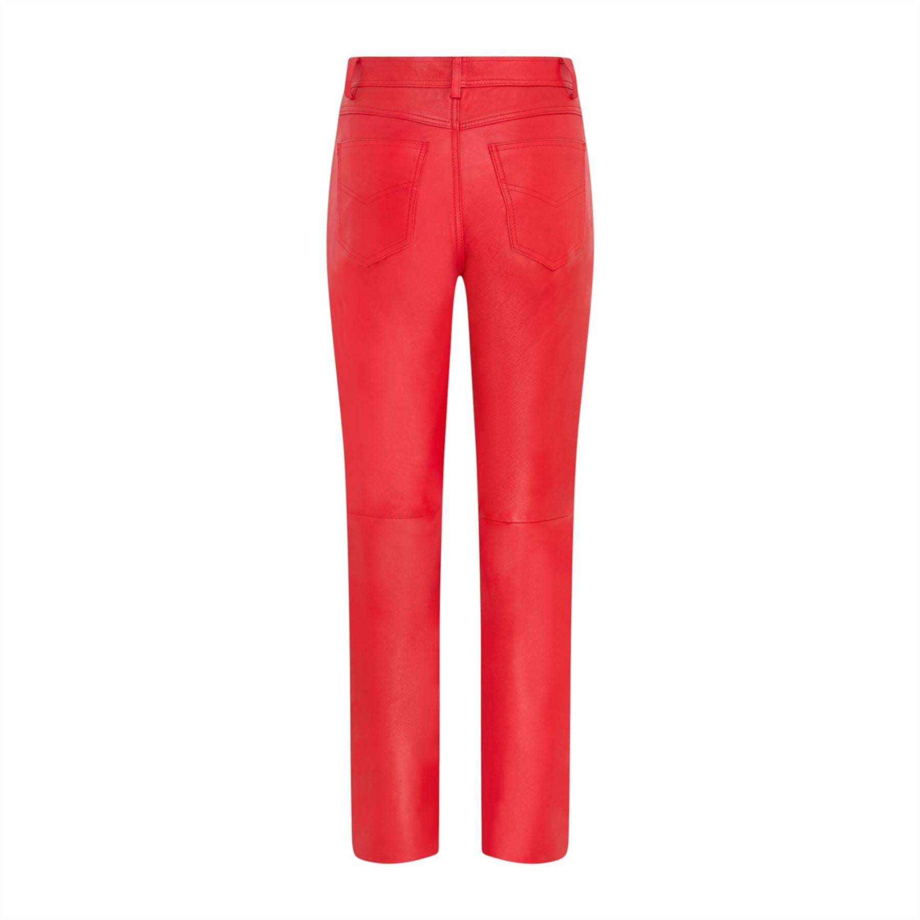 Womens Lamb Leather 501 Biker Jeans - Ankara