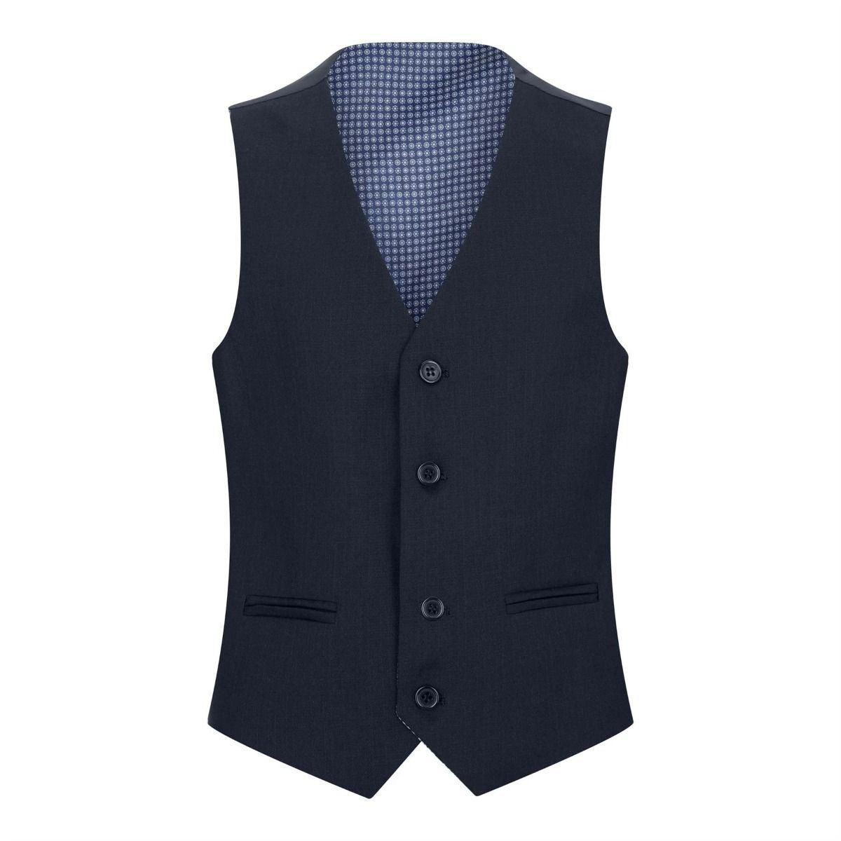 Boys 5 Piece Navy Blue Classic Suit
