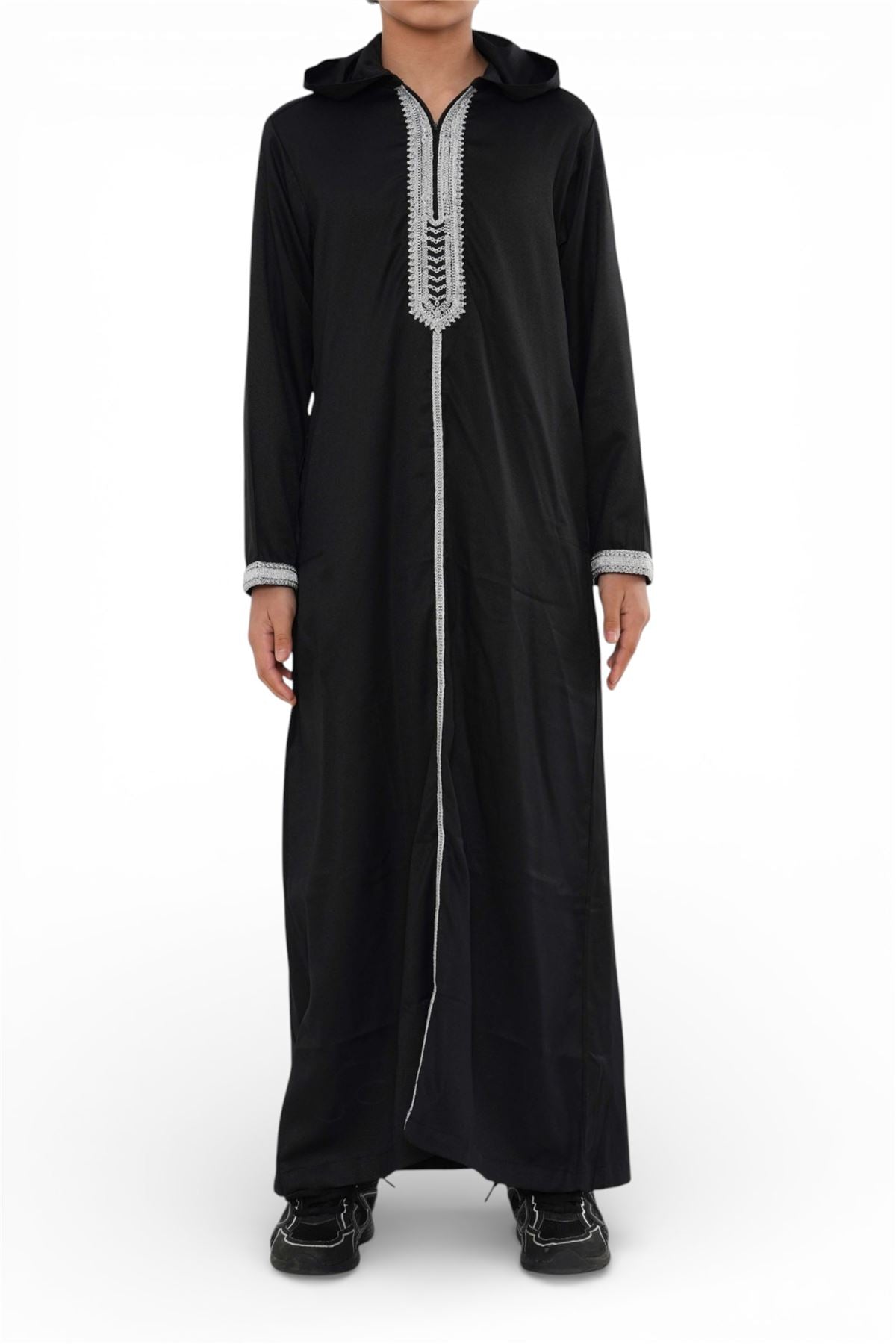 Kids Boys Eid Hooded Moroccan Thobe Robe Djellaba Ramadan Jubba- K-HM3