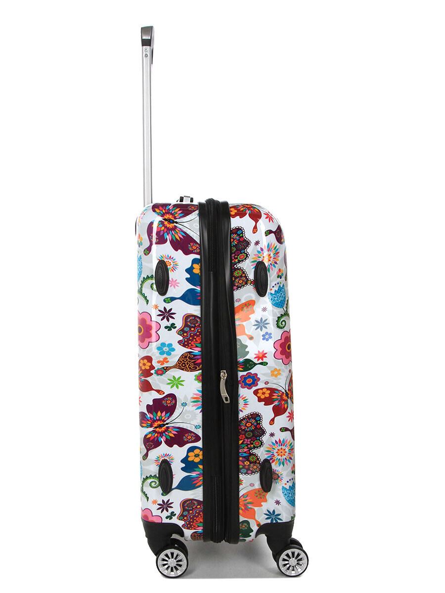 Hard Shell Printed Dual 4 Wheel Luggage Suitcase