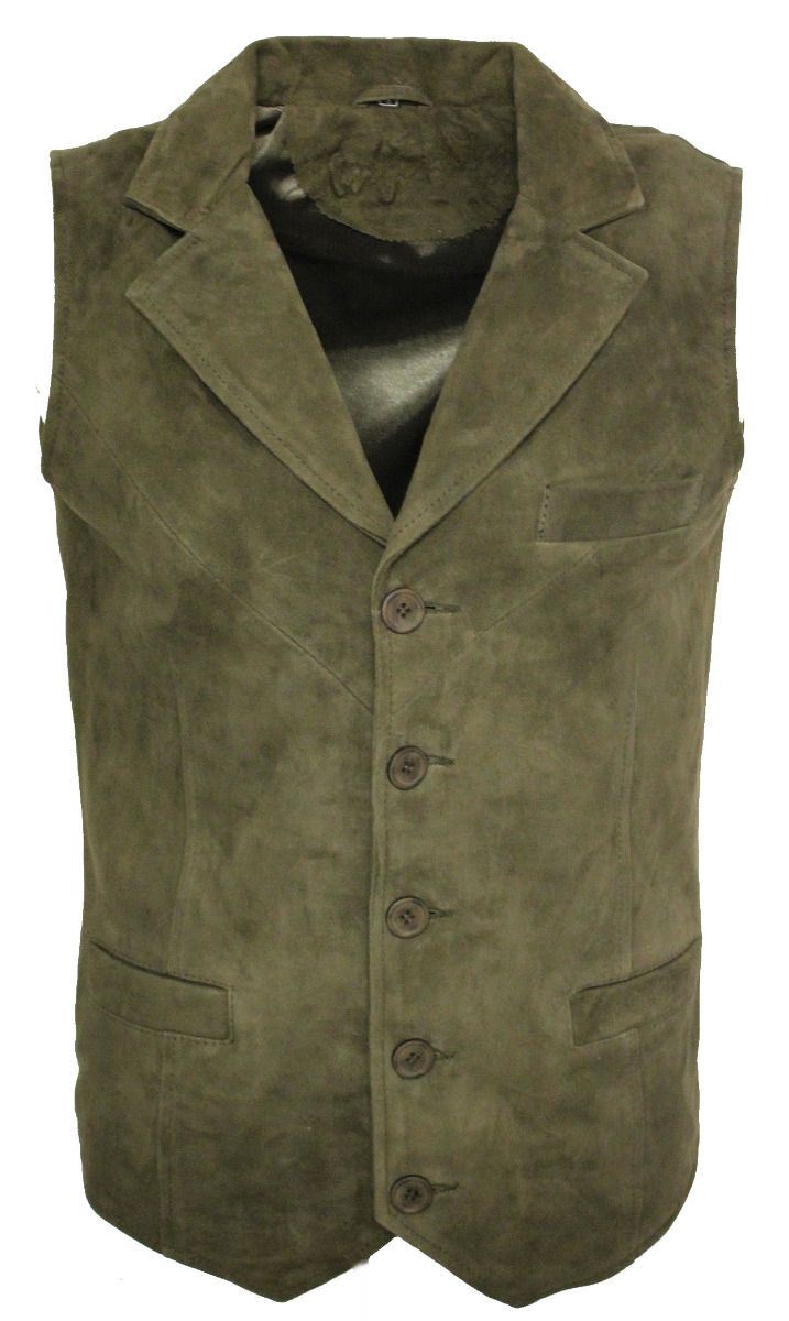 Mens Smooth Suede Leather Waistcoat-Gillingham