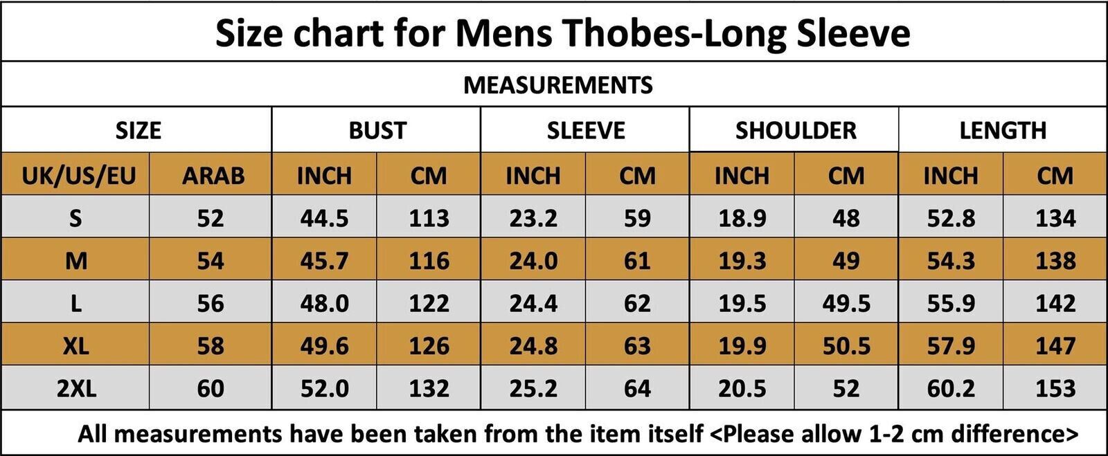 Mens Thobe Jubba Saudi Ramadan Eid Islamic Kaftan Kaudara Arabic Jubbah